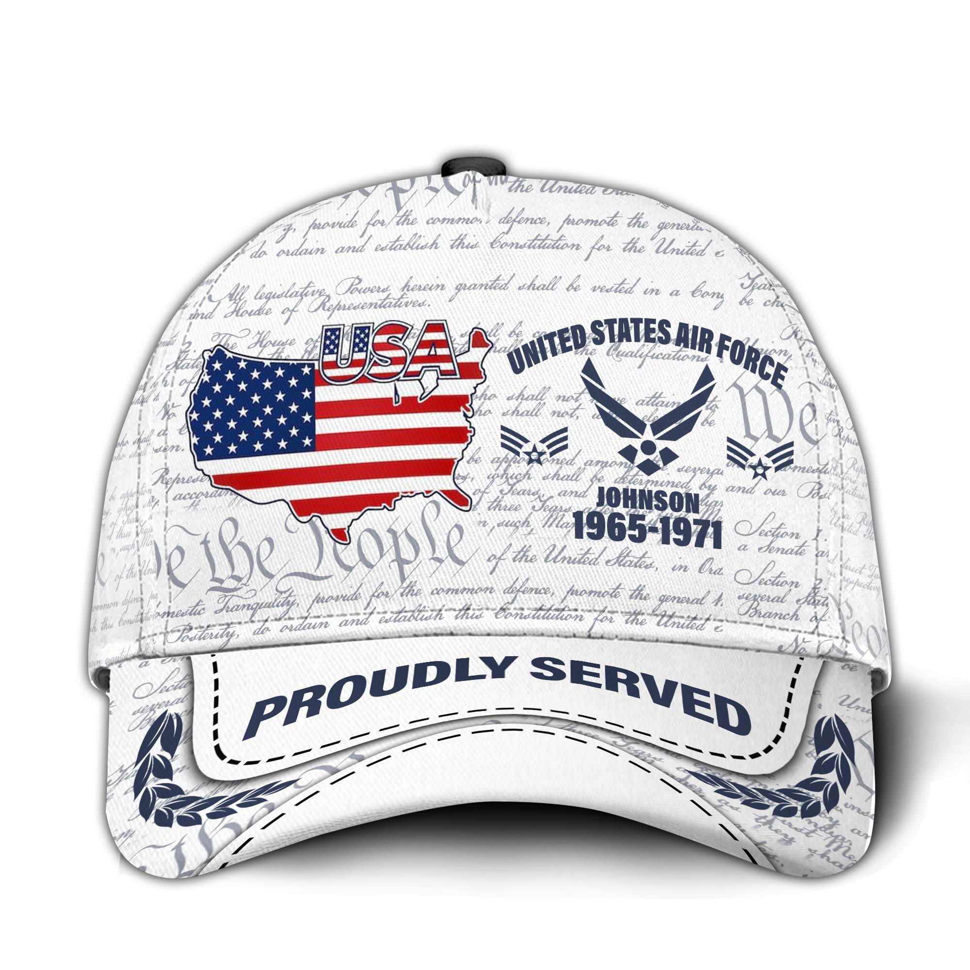Premium Custom USAF Veteran Hat VPVC015504, Cap For Air Force Veterans, Gifts For Veterans Day, Father’s Day