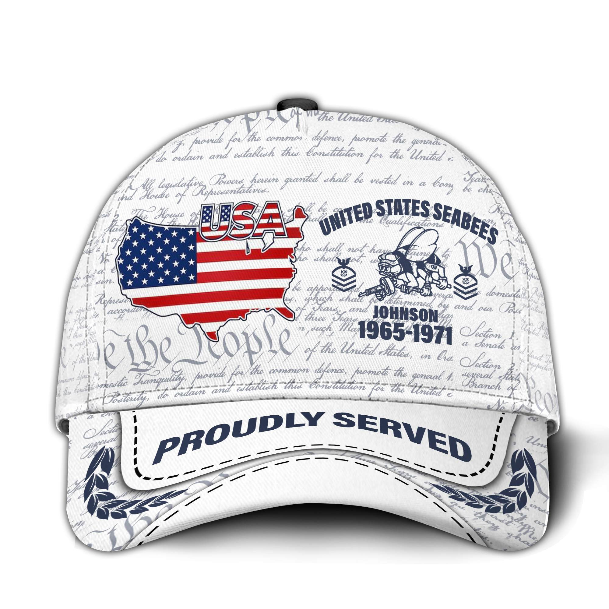 Premium Custom US Seabees Veteran Hat VPVC015509, Cap For Seabees Veteran, Gifts For Veterans Day, Father’s Day