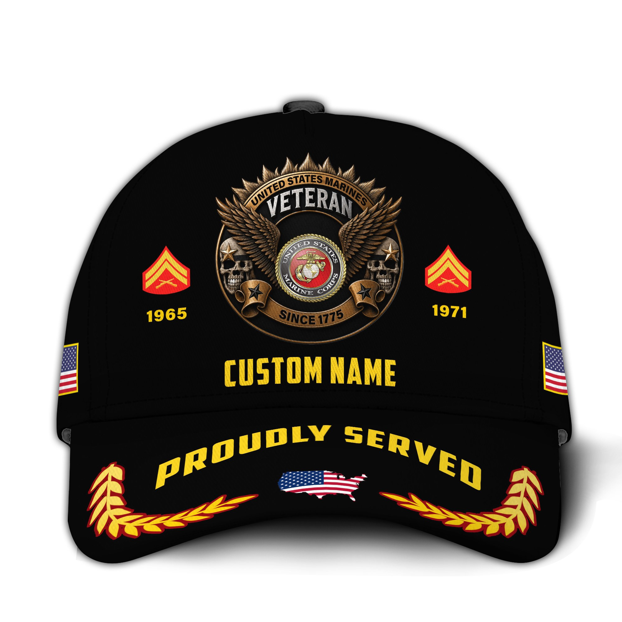 Premium Custom USMC Veteran Hat VPVC015603, Cap For Marine Veterans, Gifts For Veterans Day, Father’s Day