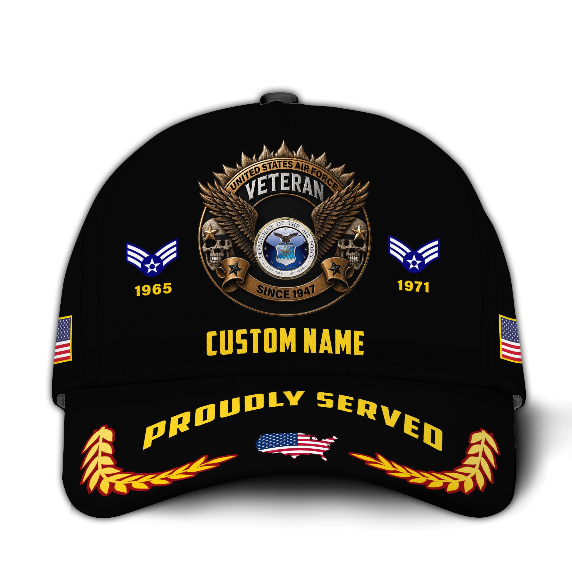 Premium Custom USAF Veteran Hat VPVC015604, Cap For Air Force Veterans, Gifts For Veterans Day, Father’s Day