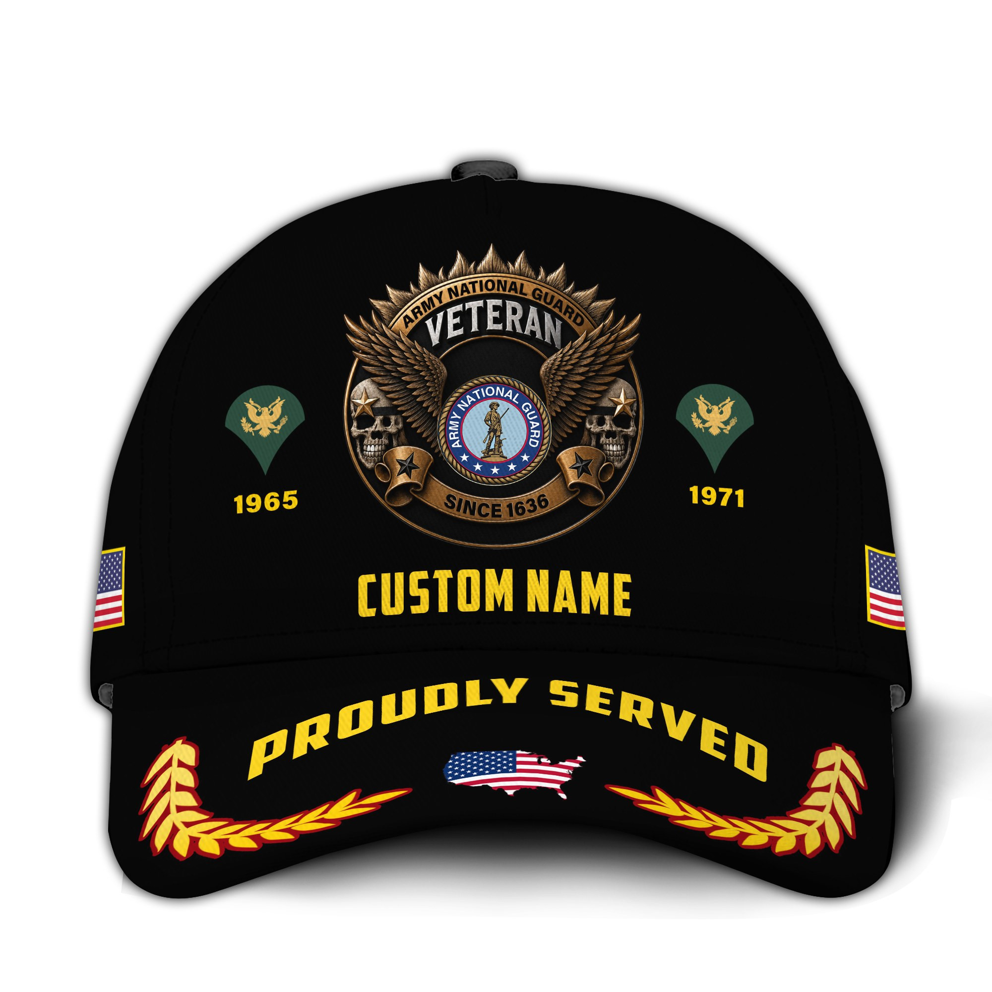 Premium Custom Army National Guard Veteran Hat VPVC015608, Cap For Army National Guard Veteran, Gifts For Veterans Day, Father’s Day