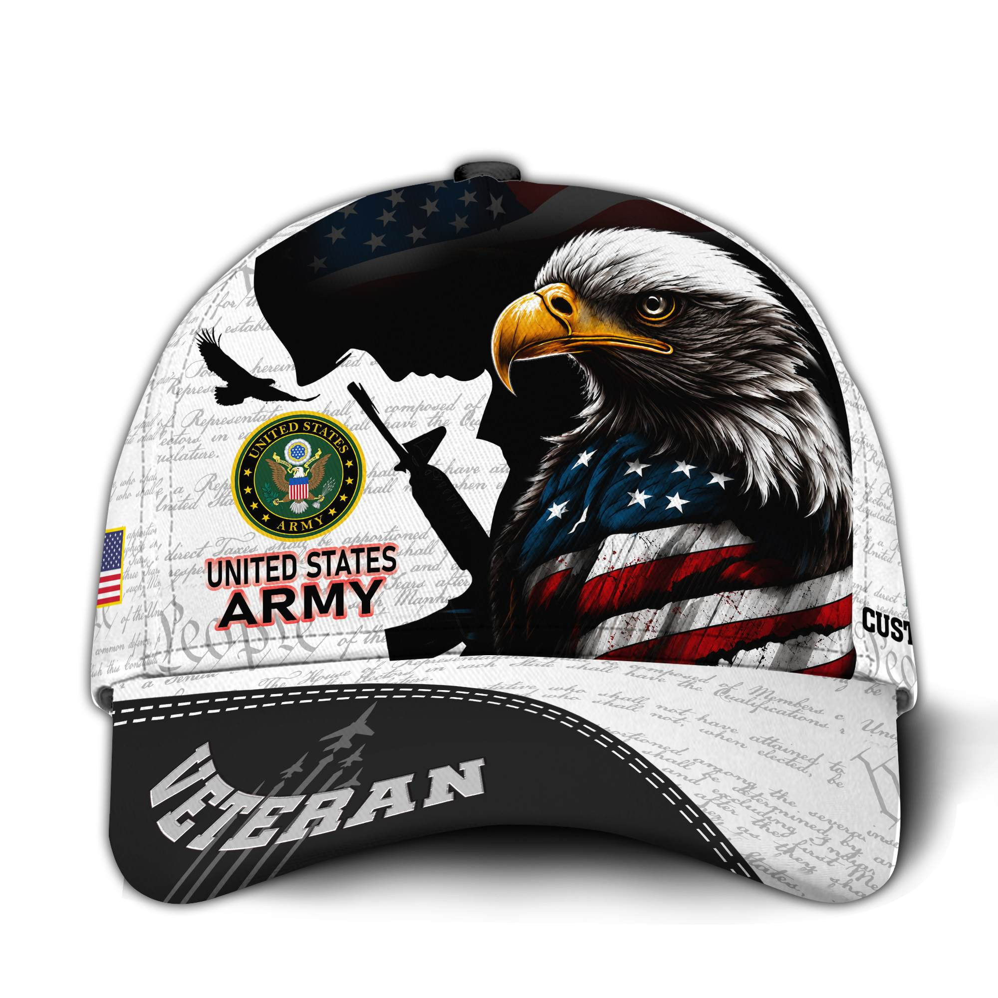 Premium Custom US Army Veteran Hat VPVC015701, Cap For Army Veterans, Gifts For Veterans Day, Father’s Day