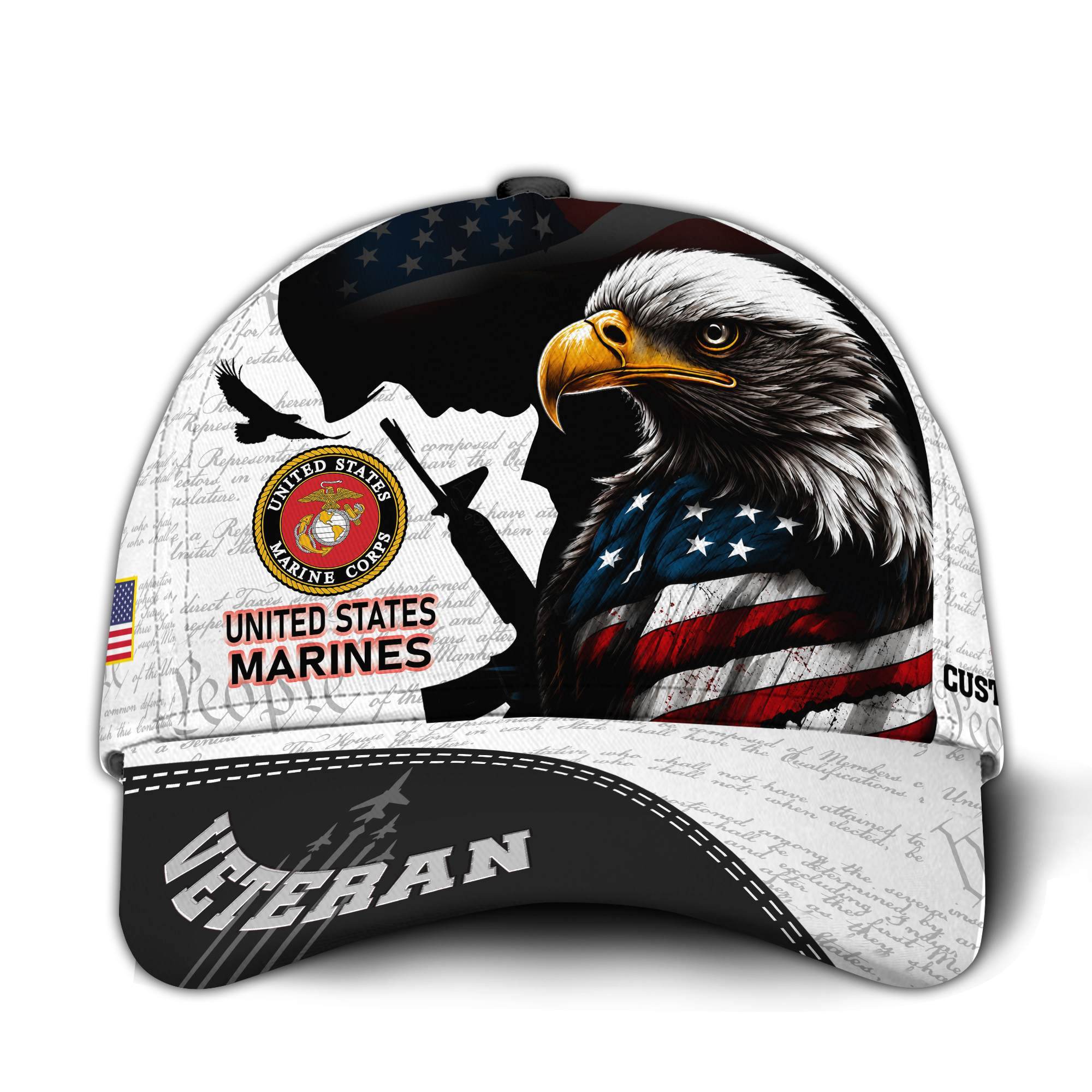 Premium Custom USMC Veteran Hat VPVC015703, Cap For Marine Veterans, Gifts For Veterans Day, Father’s Day