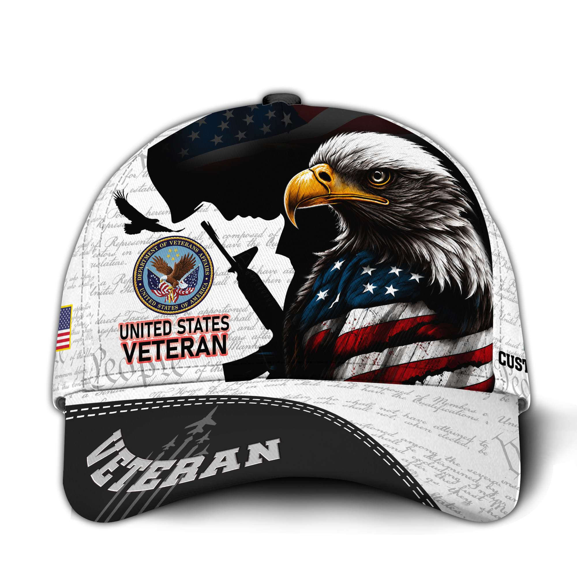 Premium Custom US Veteran Hat VPVC015707, Cap For US Veterans, Gifts For Veterans Day, Father’s Day