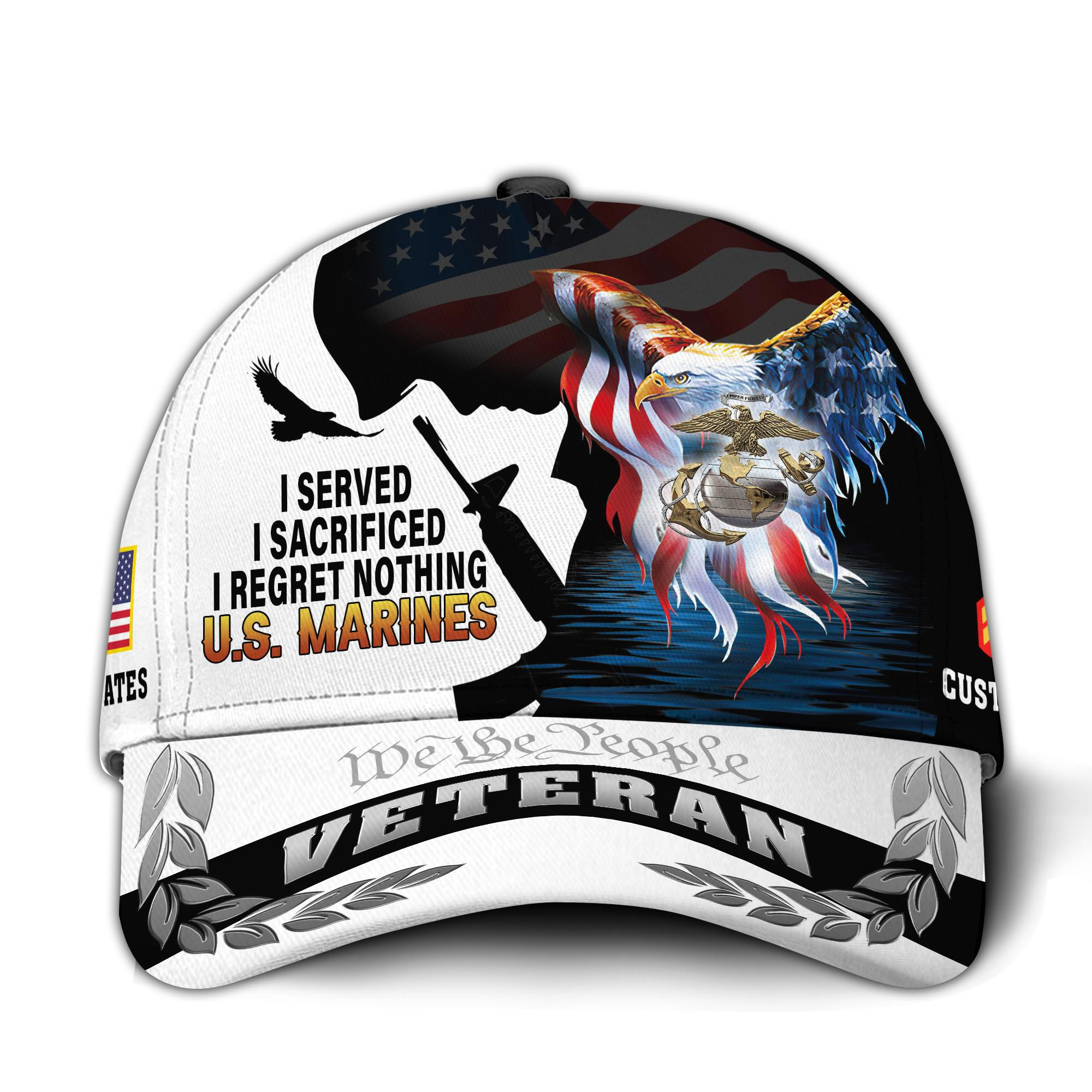 Premium Custom USMC Veteran Hat VPVC015803, Cap For Marine Veterans, Gifts For Veterans Day, Father’s Day