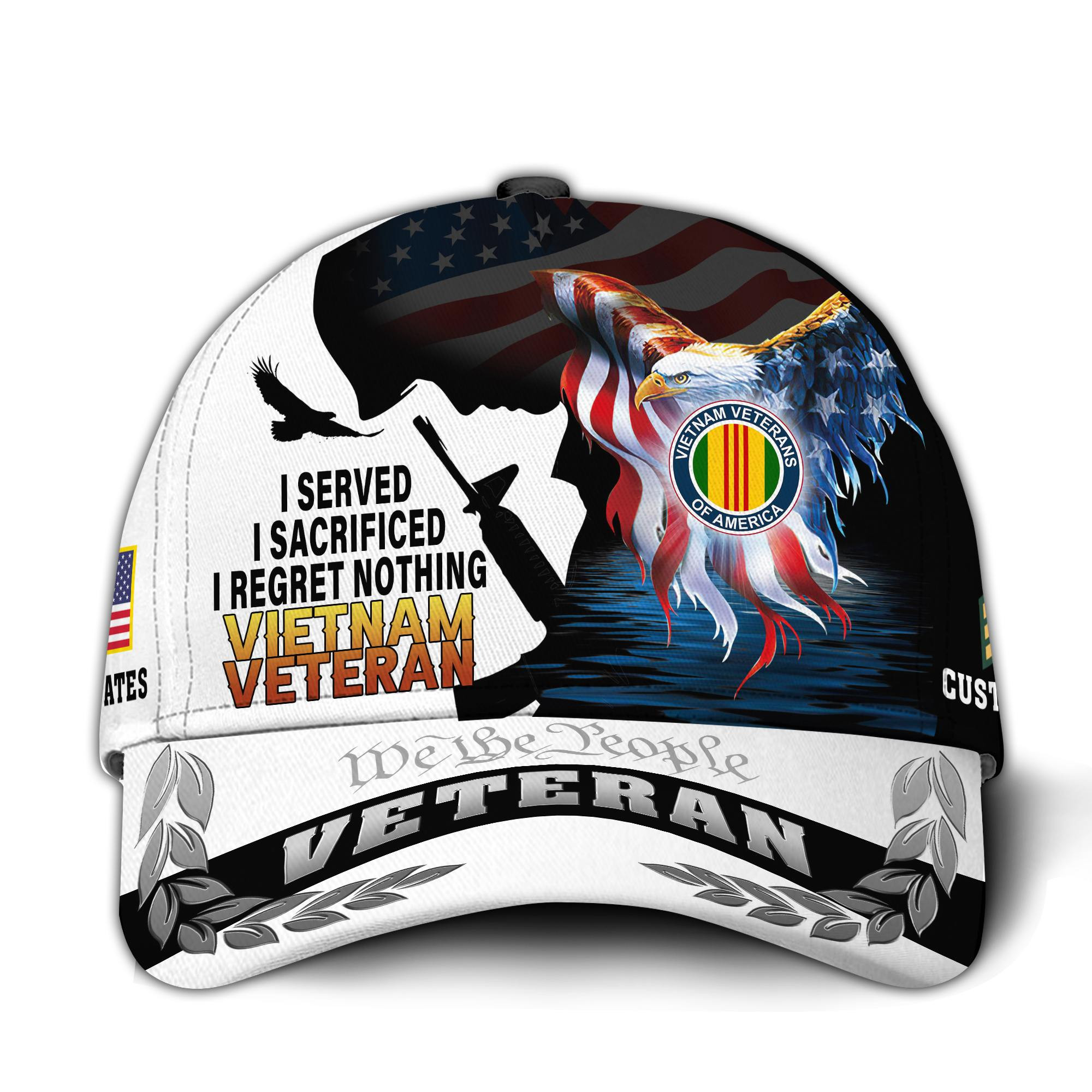 Premium Custom Vietnam Veteran Hat VPVC015806, Cap For Vietnam Veterans, Gifts For Veterans Day, Father’s Day