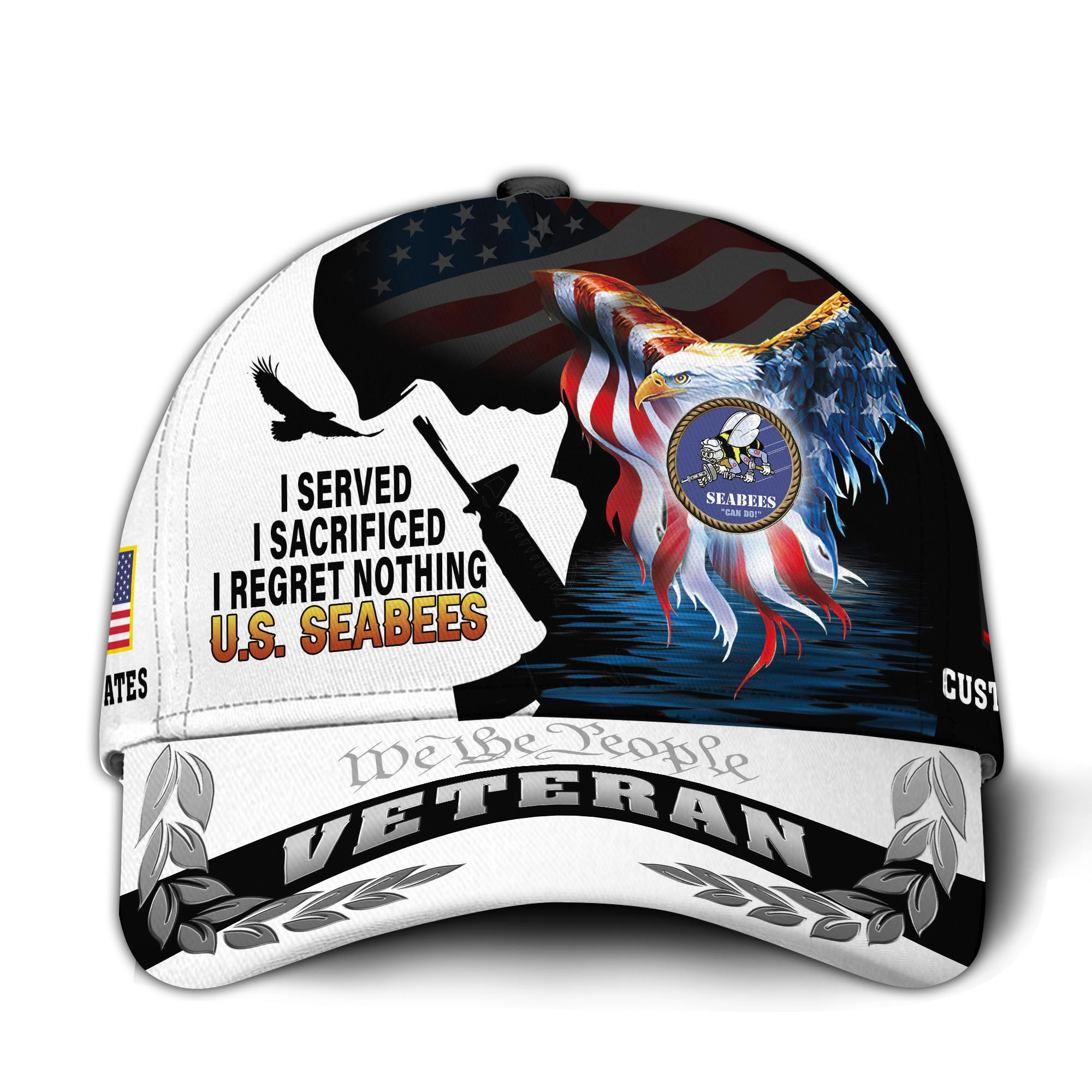 Premium Custom US Seabees Veteran Hat VPVC015809, Cap For Seabees Veteran, Gifts For Veterans Day, Father’s Day