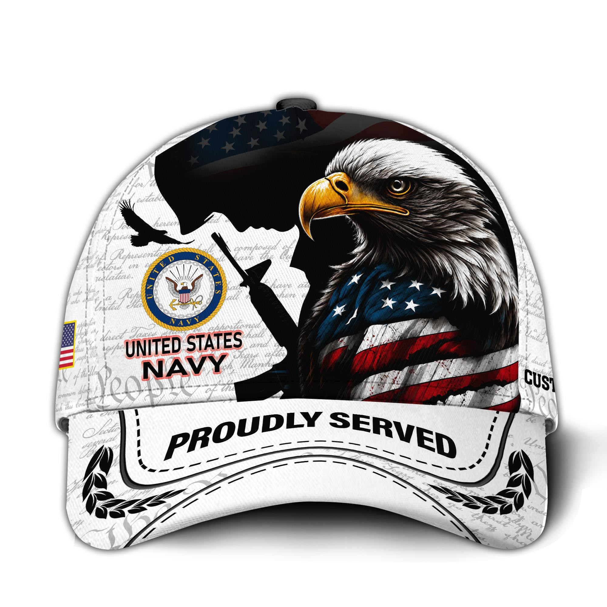 Premium Custom US Navy Veteran Hat VPVC015902, Cap For Navy Veterans, Gifts For Veterans Day, Father’s Day
