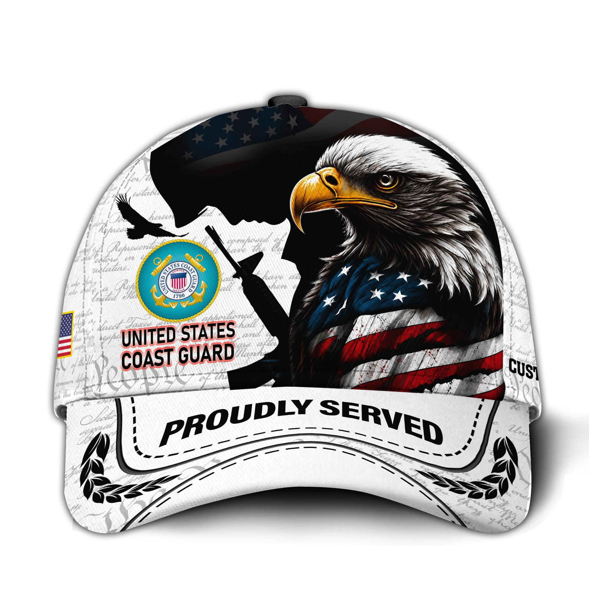 Premium Custom USCG Veteran Hat VPVC015905, Cap For Coast Guard Veterans, Gifts For Veterans Day, Father’s Day