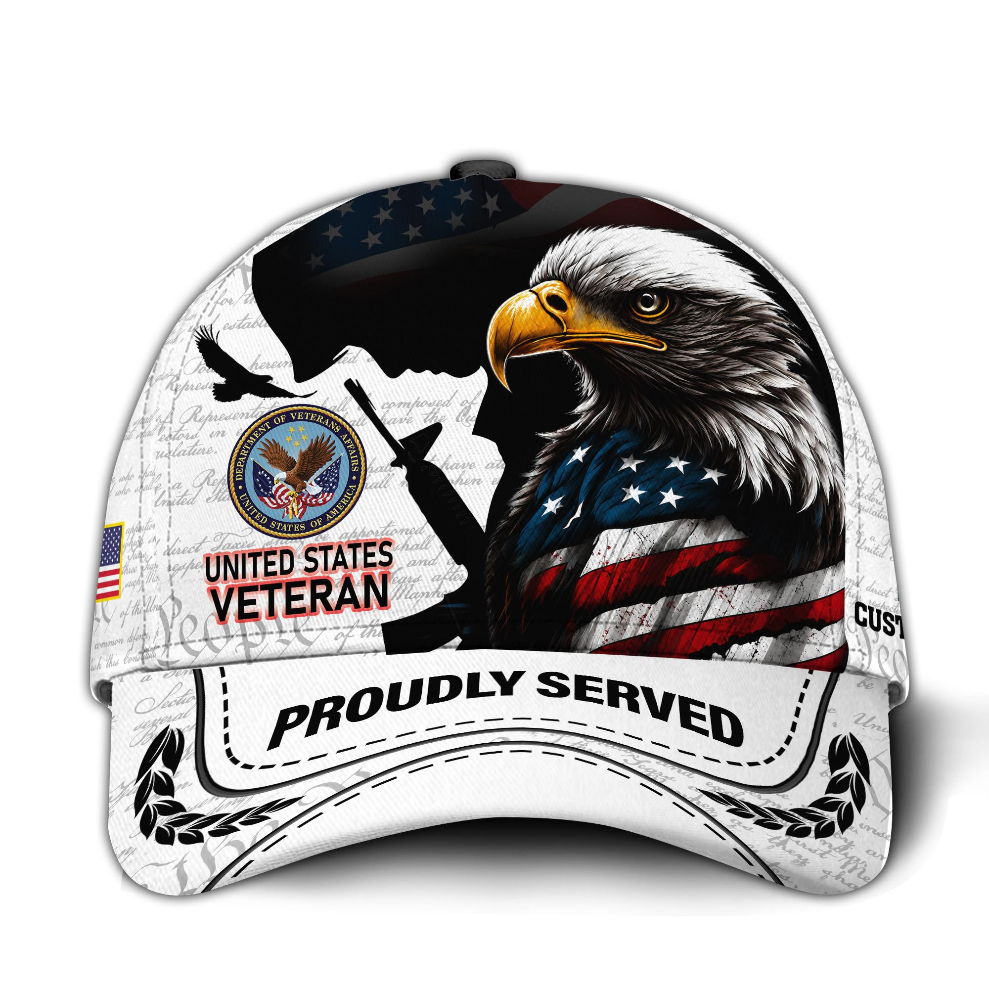 Premium Custom US Veteran Hat VPVC015907, Cap For US Veterans, Gifts For Veterans Day, Father’s Day