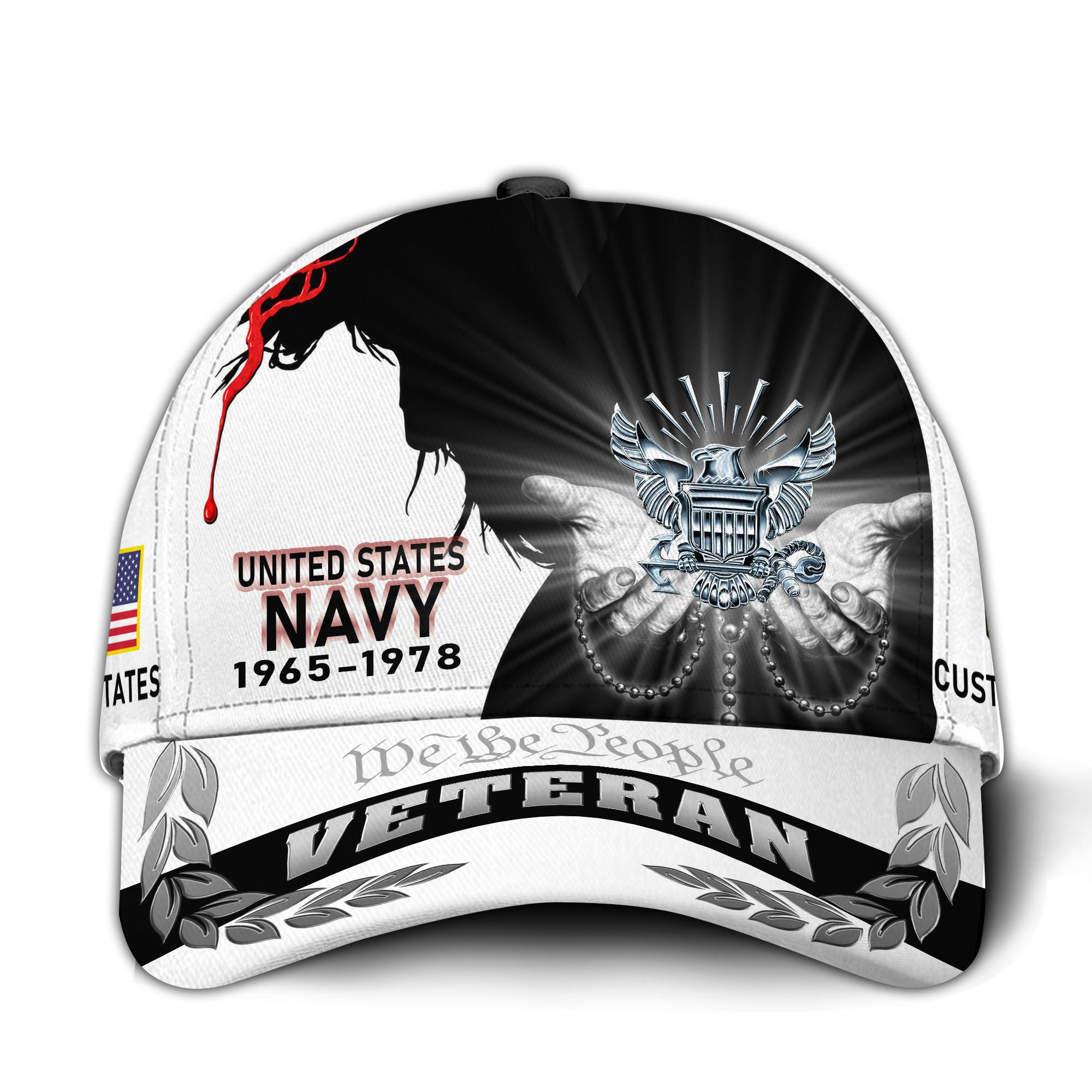 Premium Custom US Navy Veteran Hat VPVC016002, Cap For Navy Veterans, Gifts For Veterans Day, Father’s Day