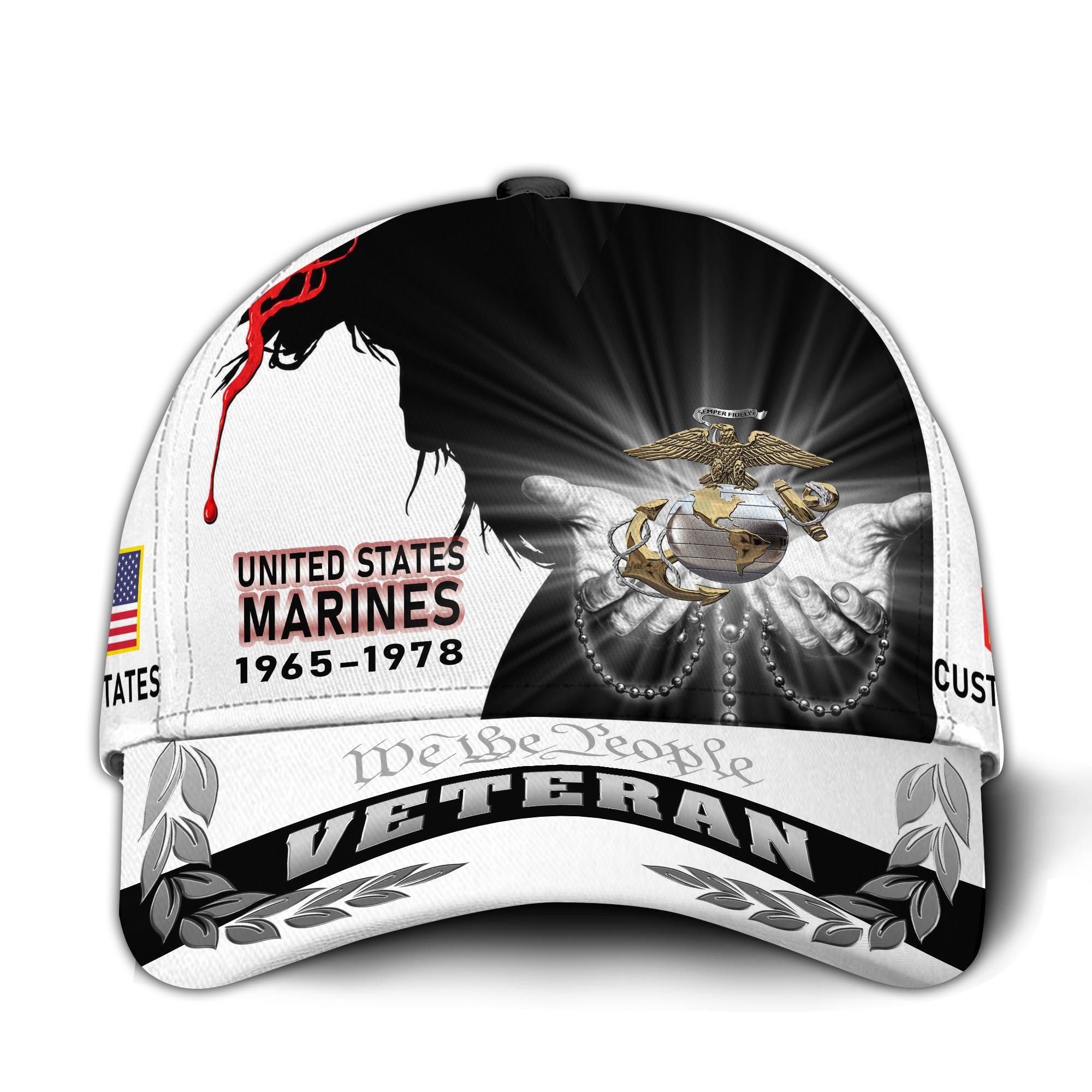 Premium Custom USMC Veteran Hat VPVC016003, Cap For Marine Veterans, Gifts For Veterans Day, Father’s Day