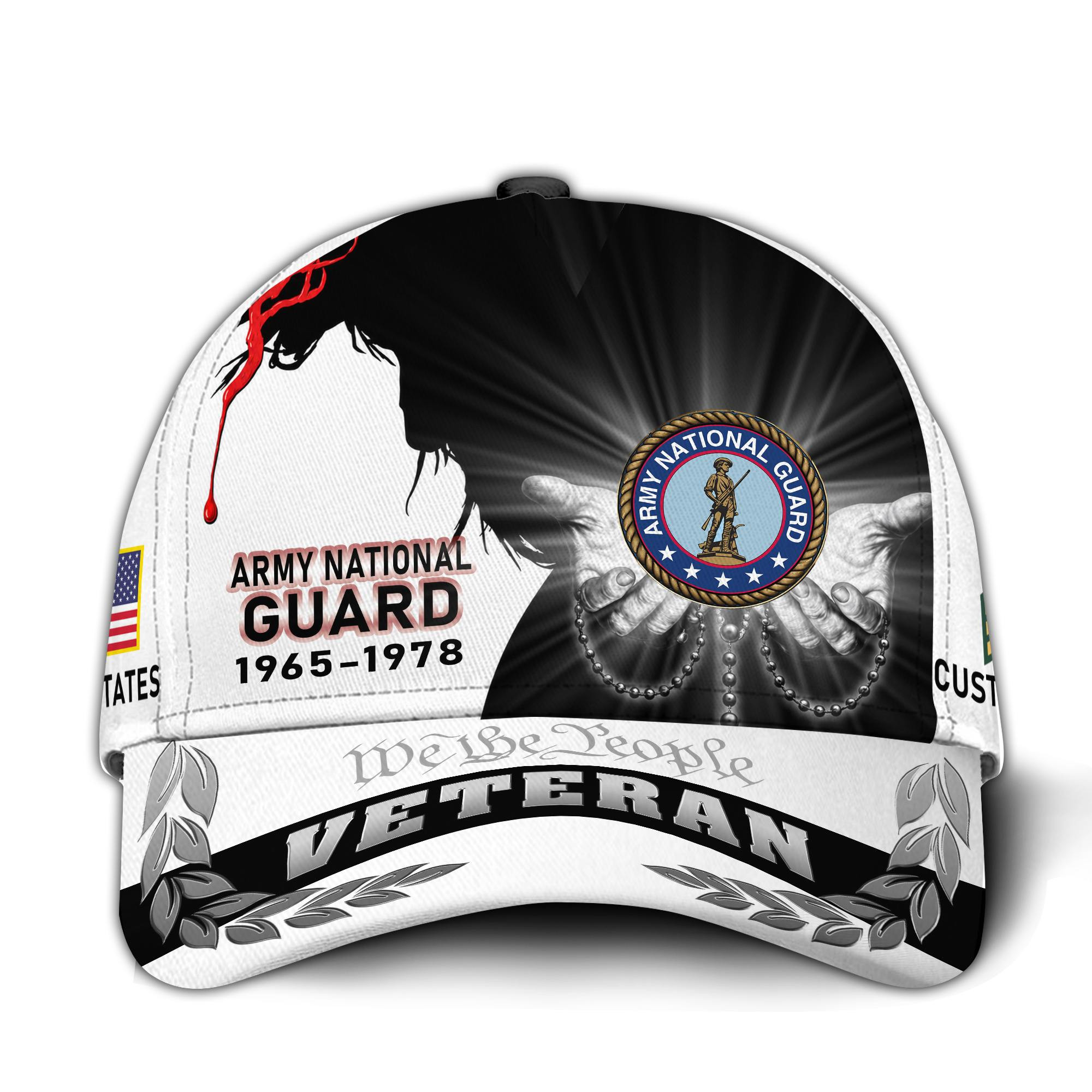 Premium Custom Army National Guard Veteran Hat VPVC016008, Cap For Army National Guard Veteran, Gifts For Veterans Day, Father’s Day