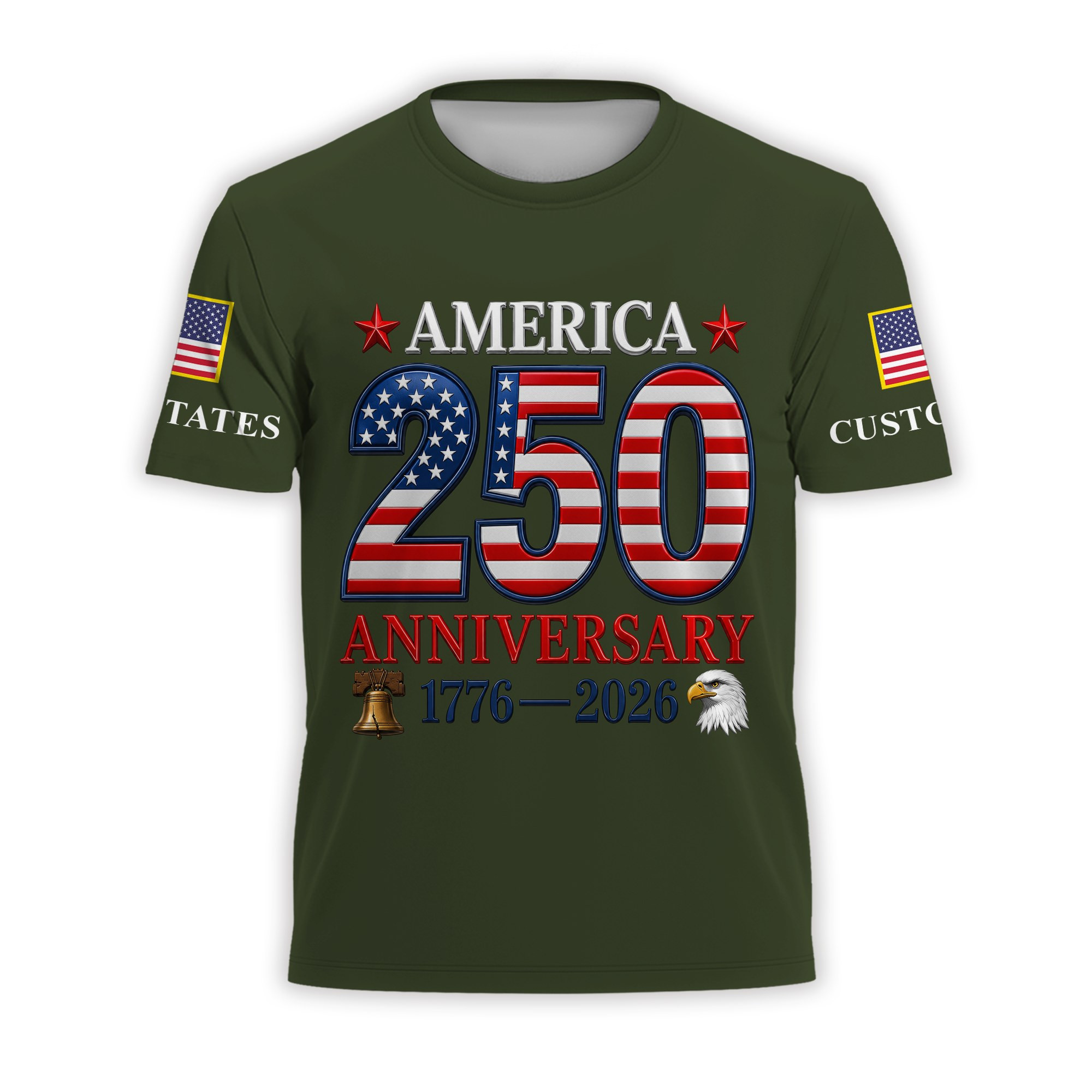 Premium Custom America 250th Anniversary T-Shirt VPVC930888, America 250th T-Shirt, America 250th Birthday, Gifts For US Veteran, Gifts For Independence Day, Veterans Day