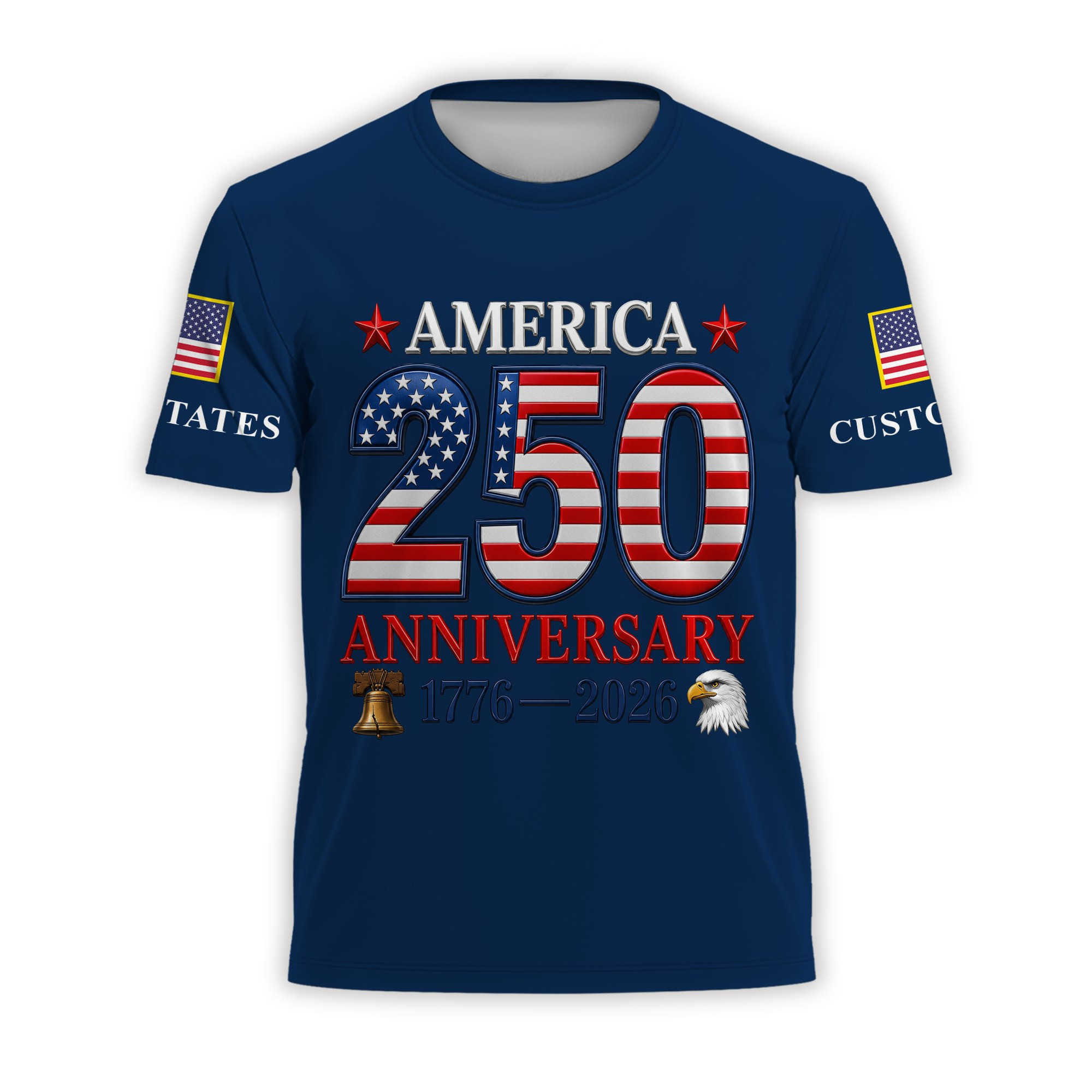 Premium Custom America 250th Anniversary T-Shirt VPVC930889, America 250th T-Shirt, America 250th Birthday, Gifts For US Veteran, Gifts For Independence Day, Veterans Day
