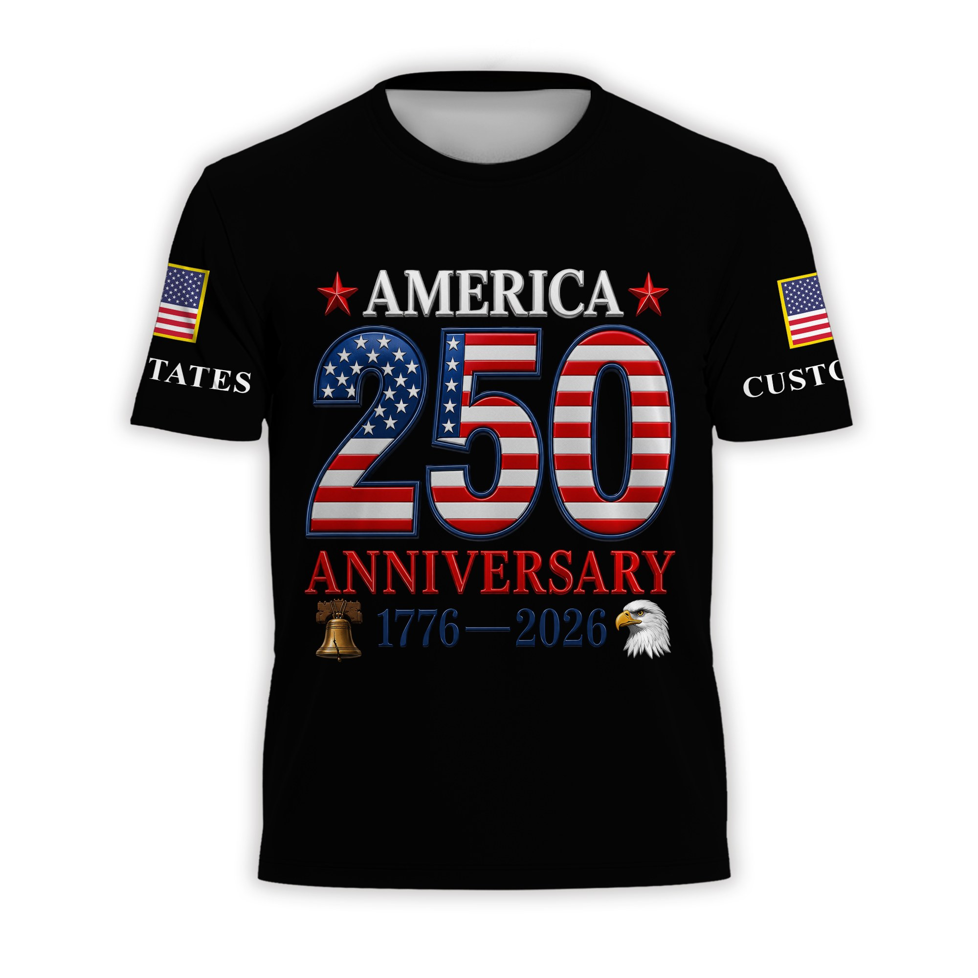 Premium Custom America 250th Anniversary T-Shirt VPVC930891, America 250th T-Shirt, America 250th Birthday, Gifts For US Veteran, Gifts For Independence Day, Veterans Day