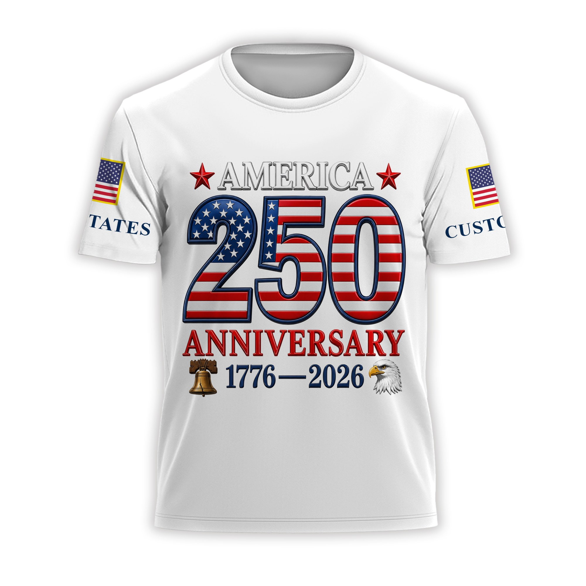 Premium Custom America 250th Anniversary T-Shirt VPVC930892, America 250th T-Shirt, America 250th Birthday, Gifts For US Veteran, Gifts For Independence Day, Veterans Day