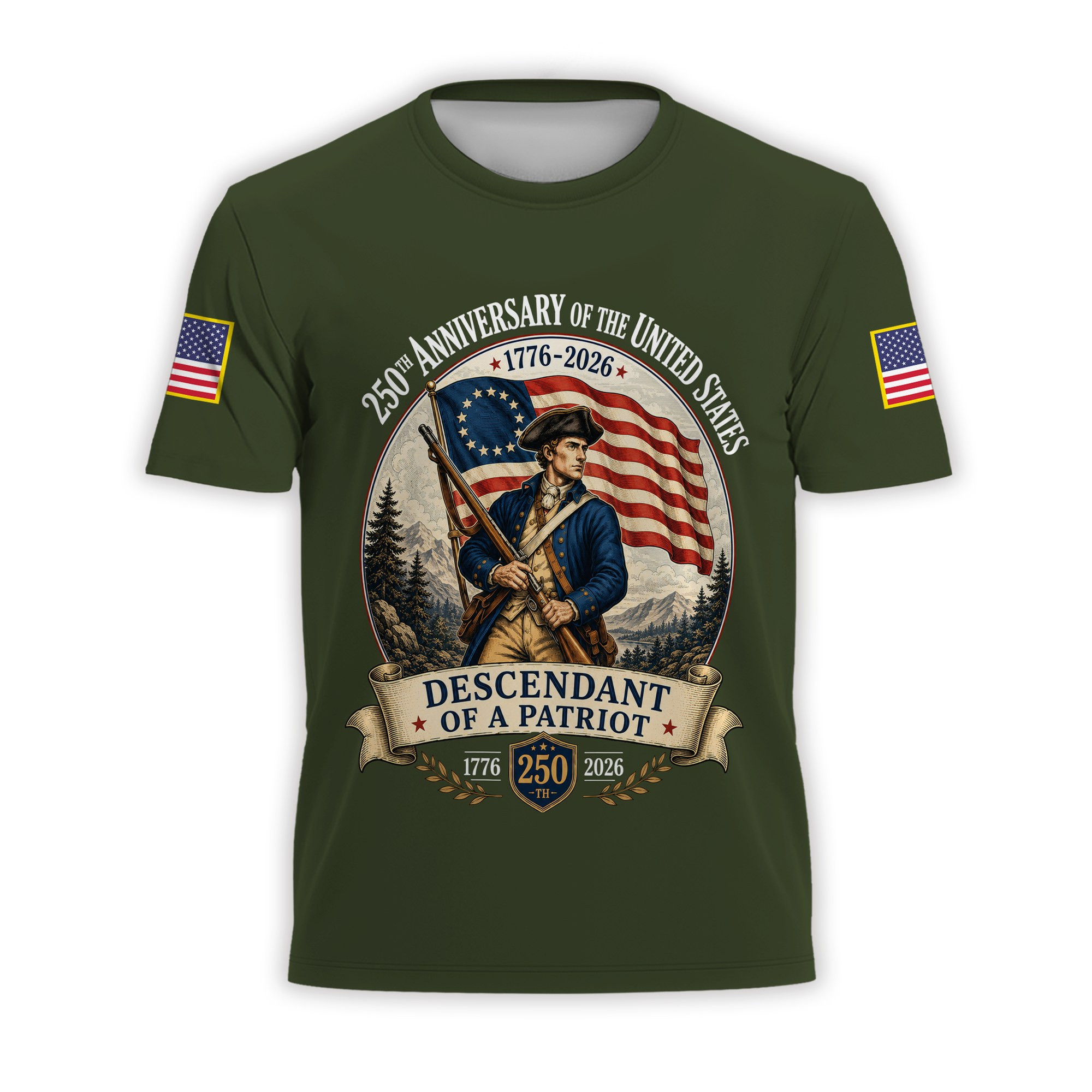 Premium America 250th Anniversary T-Shirt VPVC930893, America 250th T-Shirt, America 250th Birthday, Gifts For US Veteran, Gifts For Independence Day, Veterans Day
