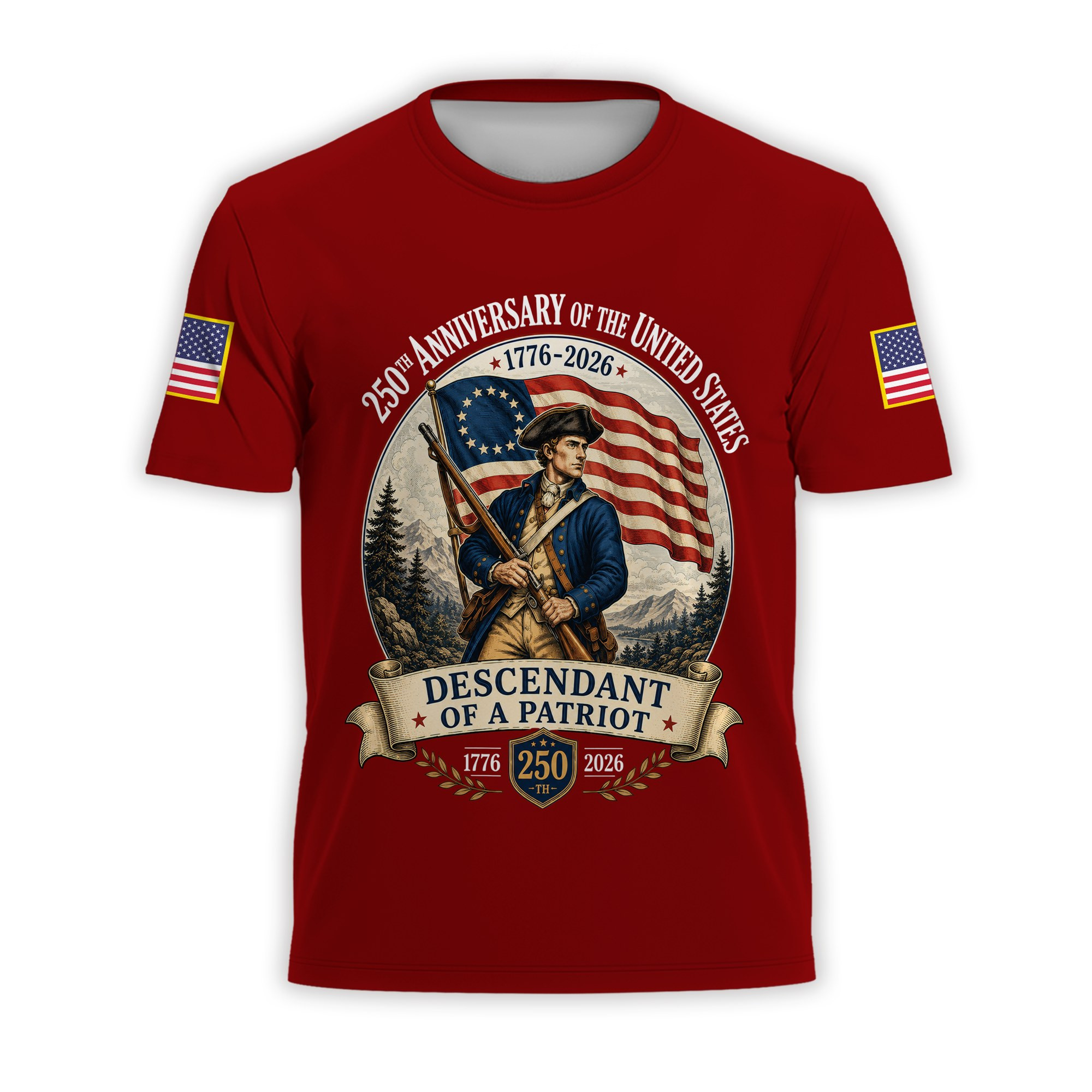 Premium America 250th Anniversary T-Shirt VPVC930895, America 250th T-Shirt, America 250th Birthday, Gifts For US Veteran, Gifts For Independence Day, Veterans Day