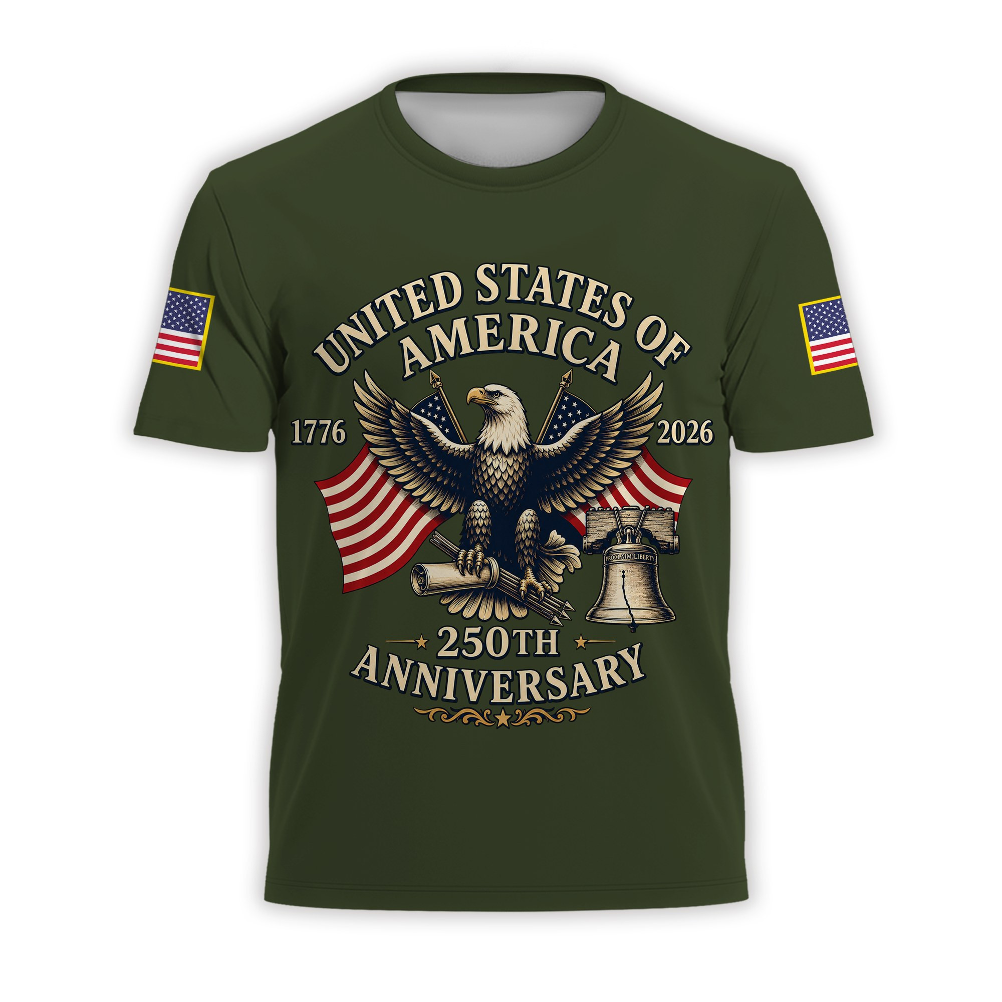 Premium America 250th Anniversary T-Shirt VPVC930918, America 250th T-Shirt, America 250th Birthday, Gifts For US Veteran, Gifts For Independence Day, Veterans Day