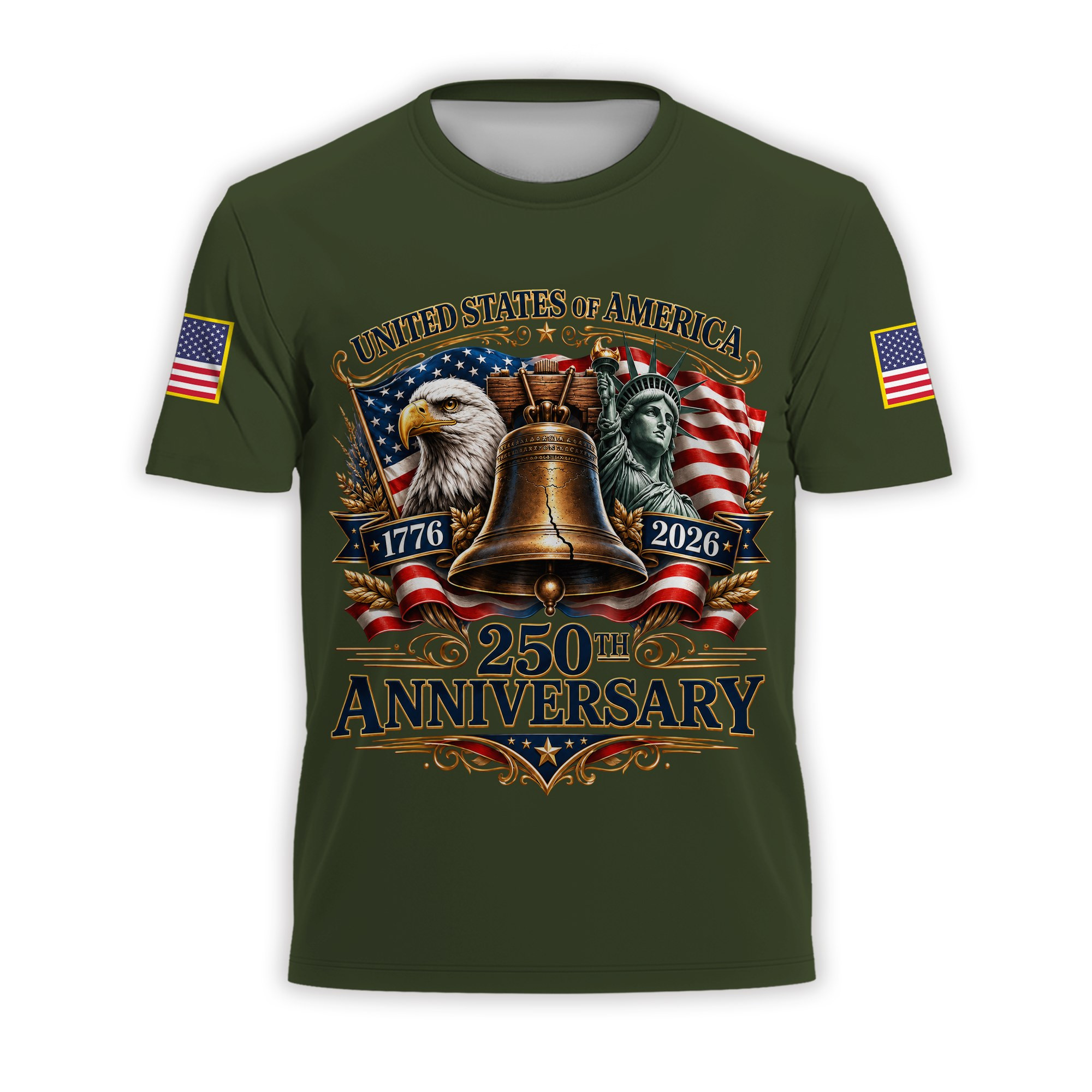 Premium America 250th Anniversary T-Shirt VPVC930923, America 250th T-Shirt, America 250th Birthday, Gifts For US Veteran, Gifts For Independence Day, Veterans Day