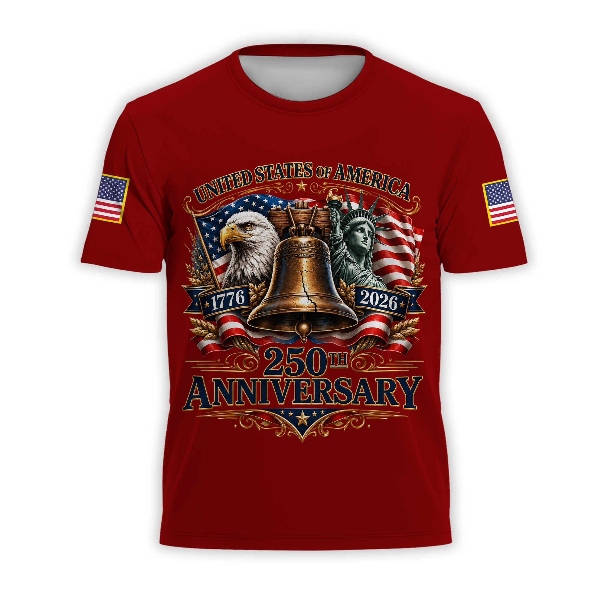 Premium America 250th Anniversary T-Shirt VPVC930925, America 250th T-Shirt, America 250th Birthday, Gifts For US Veteran, Gifts For Independence Day, Veterans Day
