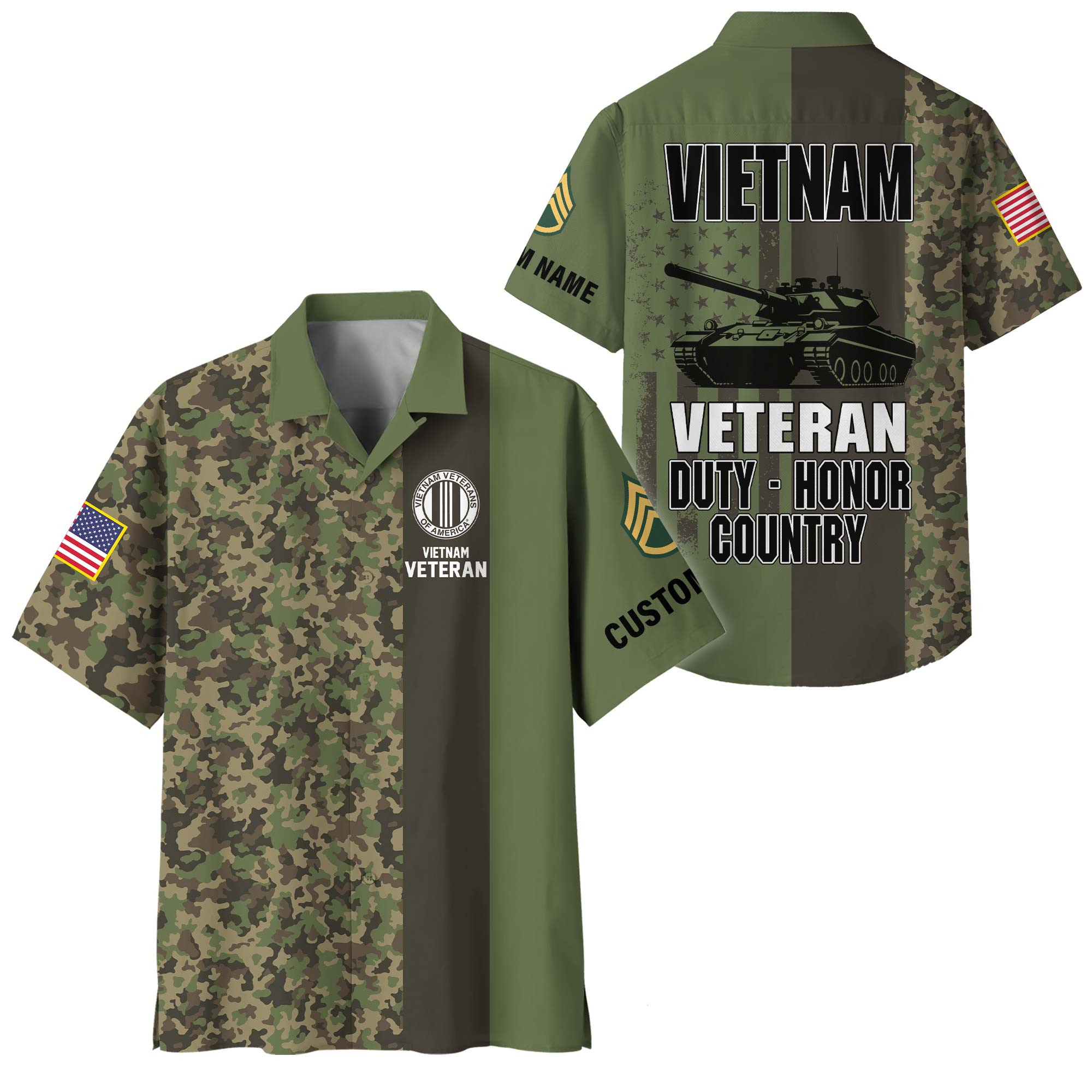 Premium Custom Vietnam Veteran Hawaiian Shirt VPVC408326, Gifts For Vietnam Veteran, Gifts For Veterans Day