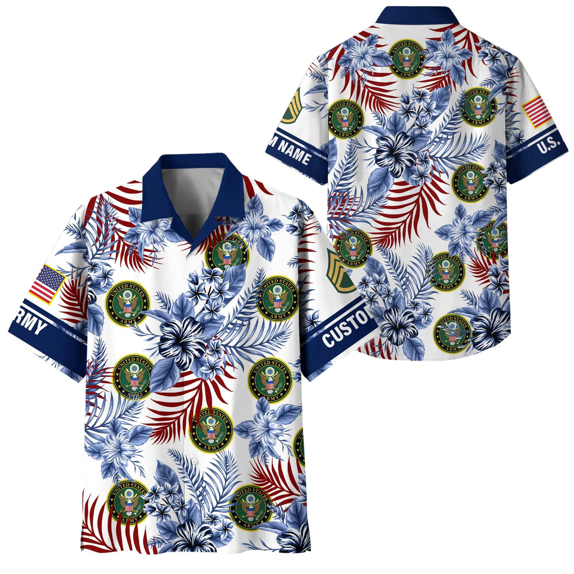 Premium Custom US Army Hawaiian Shirt VPVC408361, Gifts For Army Veteran, Gifts For Veterans Day