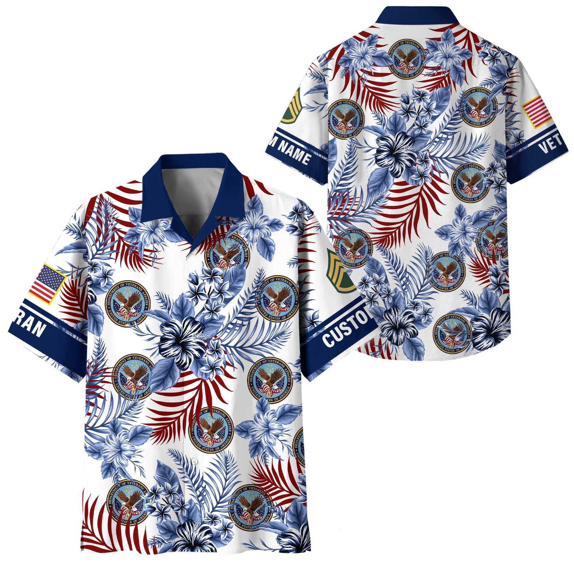 Premium Custom US Veteran Hawaiian Shirt VPVC408367, Gifts For US Veteran, Gifts For Veterans Day