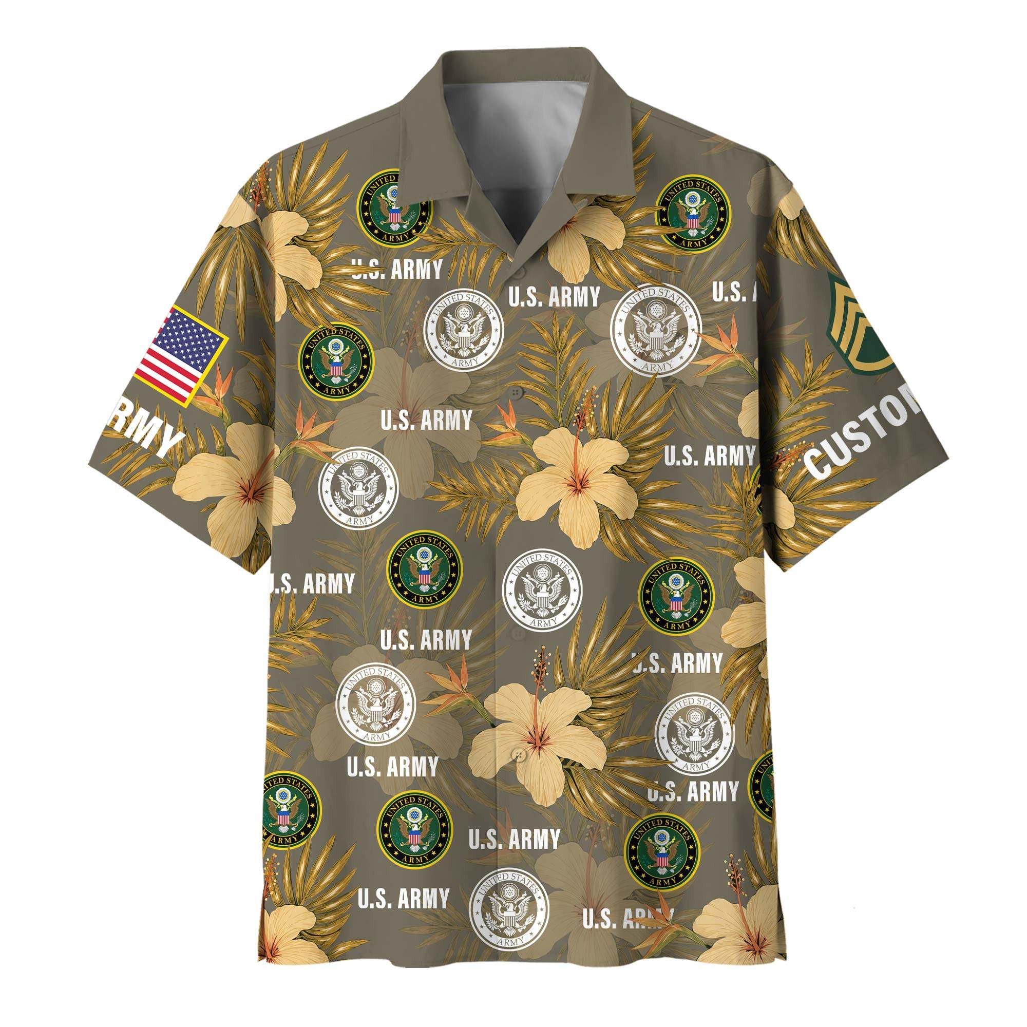 Premium Custom US Army Hawaiian Shirt VPVC408391, Gifts For Army Veteran, Gifts For Veterans Day
