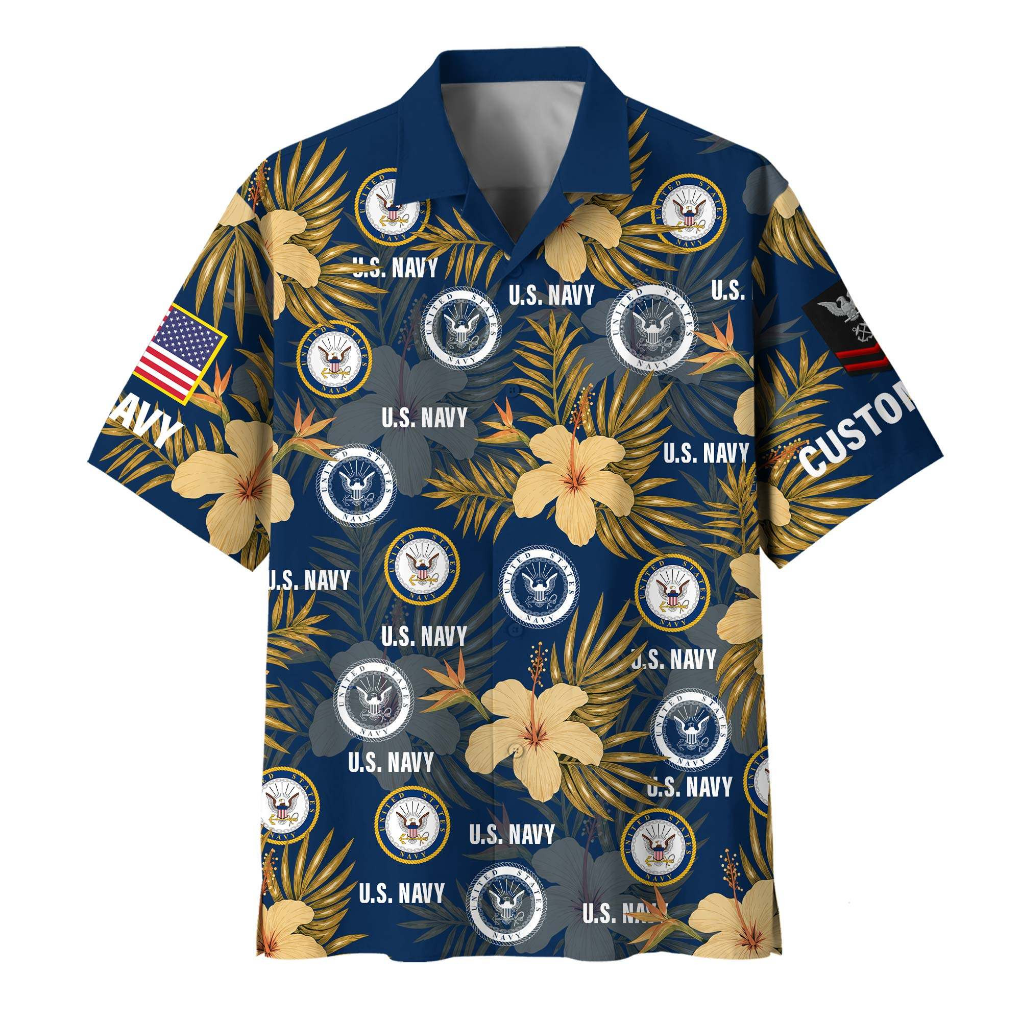 Premium Custom US Navy Hawaiian Shirt VPVC408392, Gifts For Navy Veteran, Gifts For Veterans Day