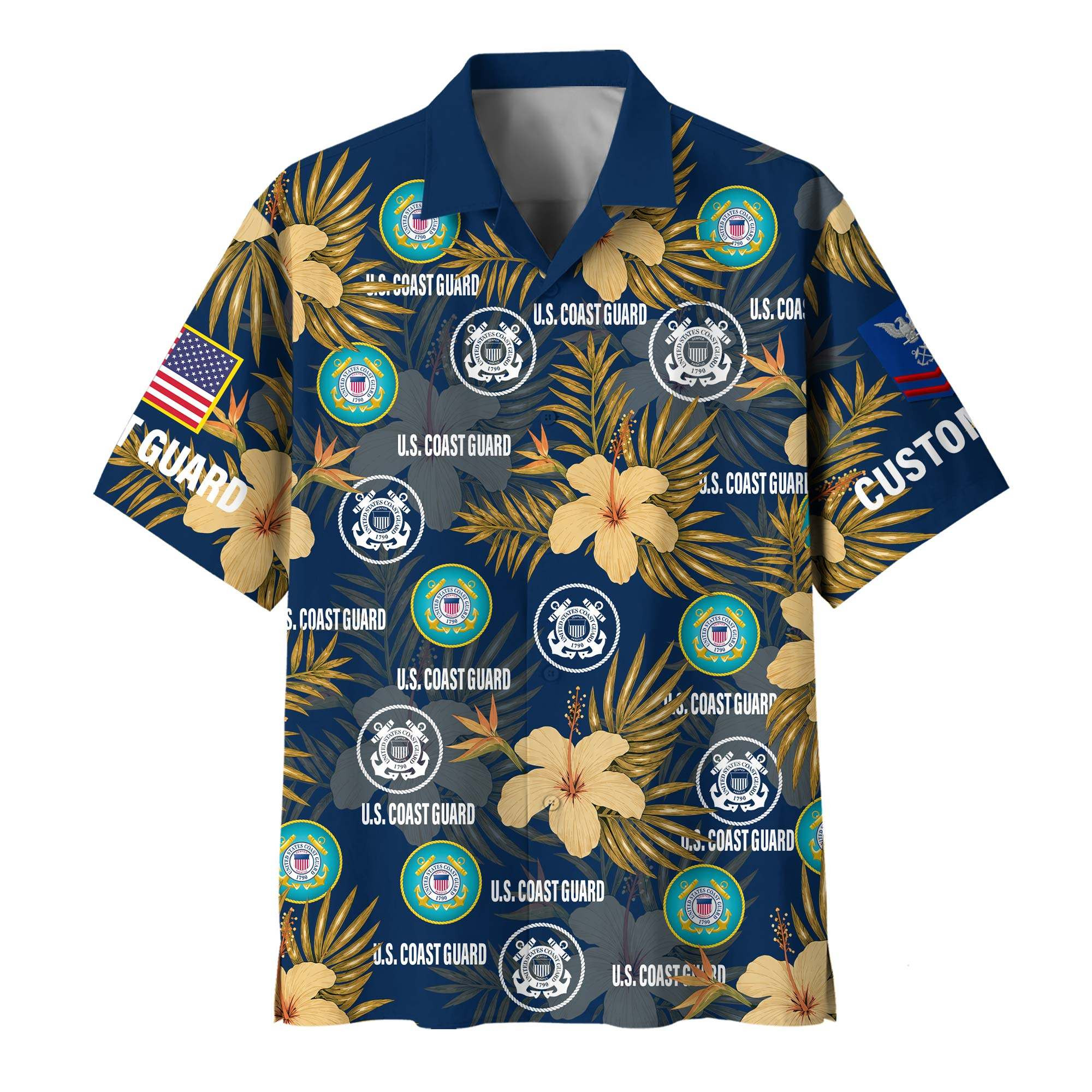 Premium Custom USCG Hawaiian Shirt VPVC408395, Gifts For Coast Guard Veteran, Gifts For Veterans Day