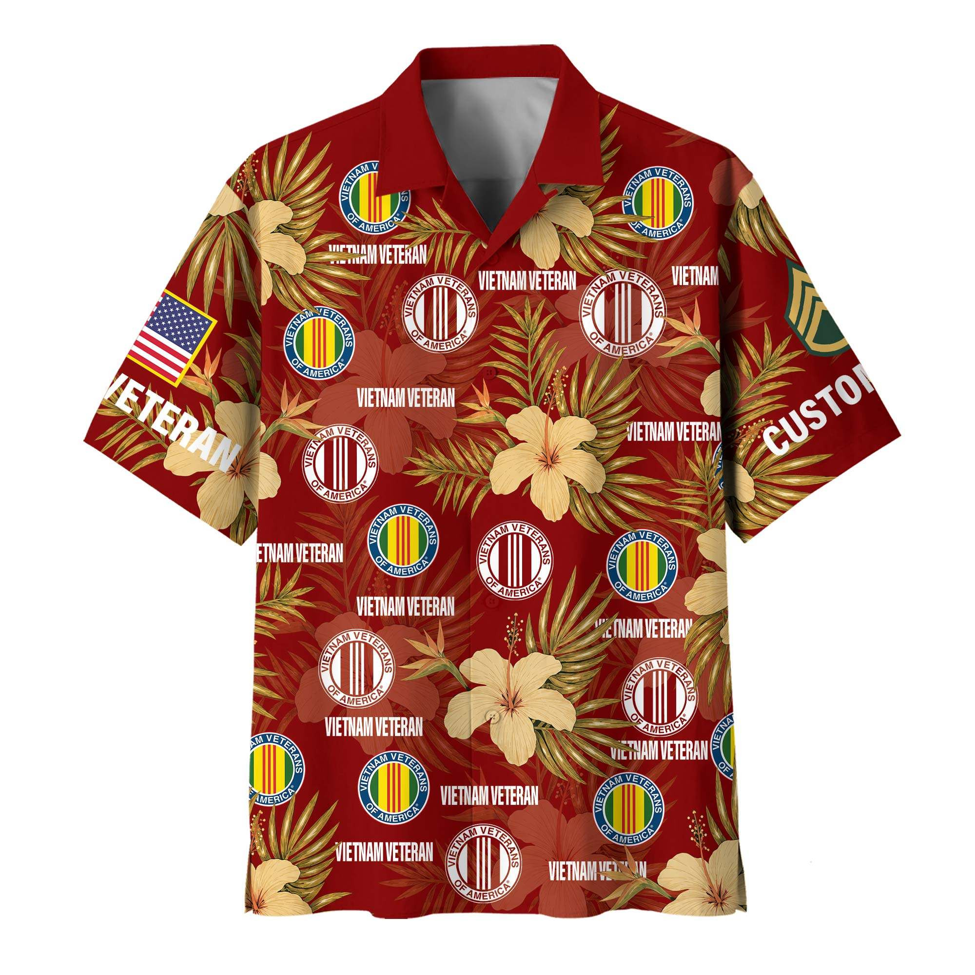 Premium Custom Vietnam Veteran Hawaiian Shirt VPVC408396, Gifts For Vietnam Veteran, Gifts For Veterans Day