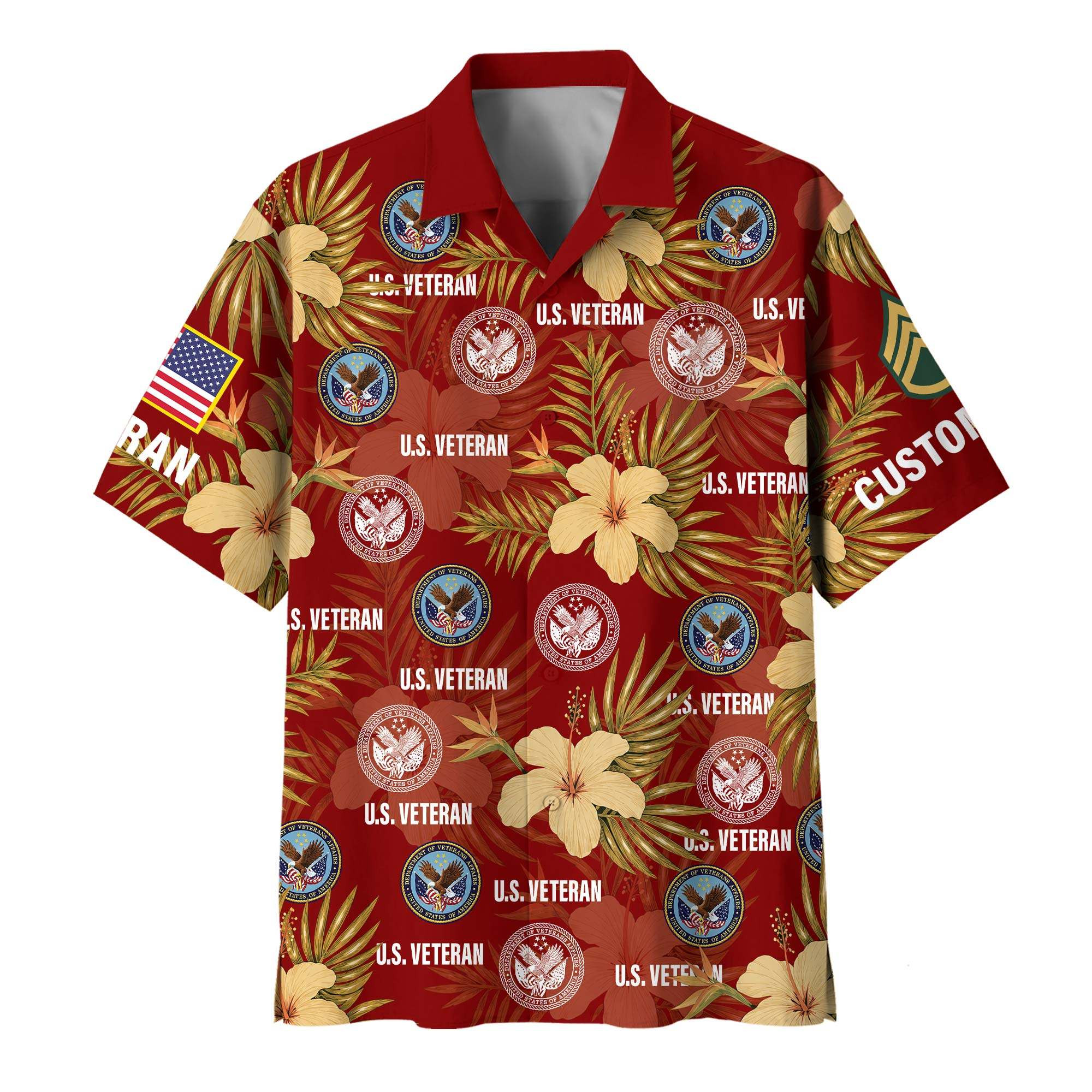 Premium Custom US Veteran Hawaiian Shirt VPVC408397, Gifts For US Veteran, Gifts For Veterans Day