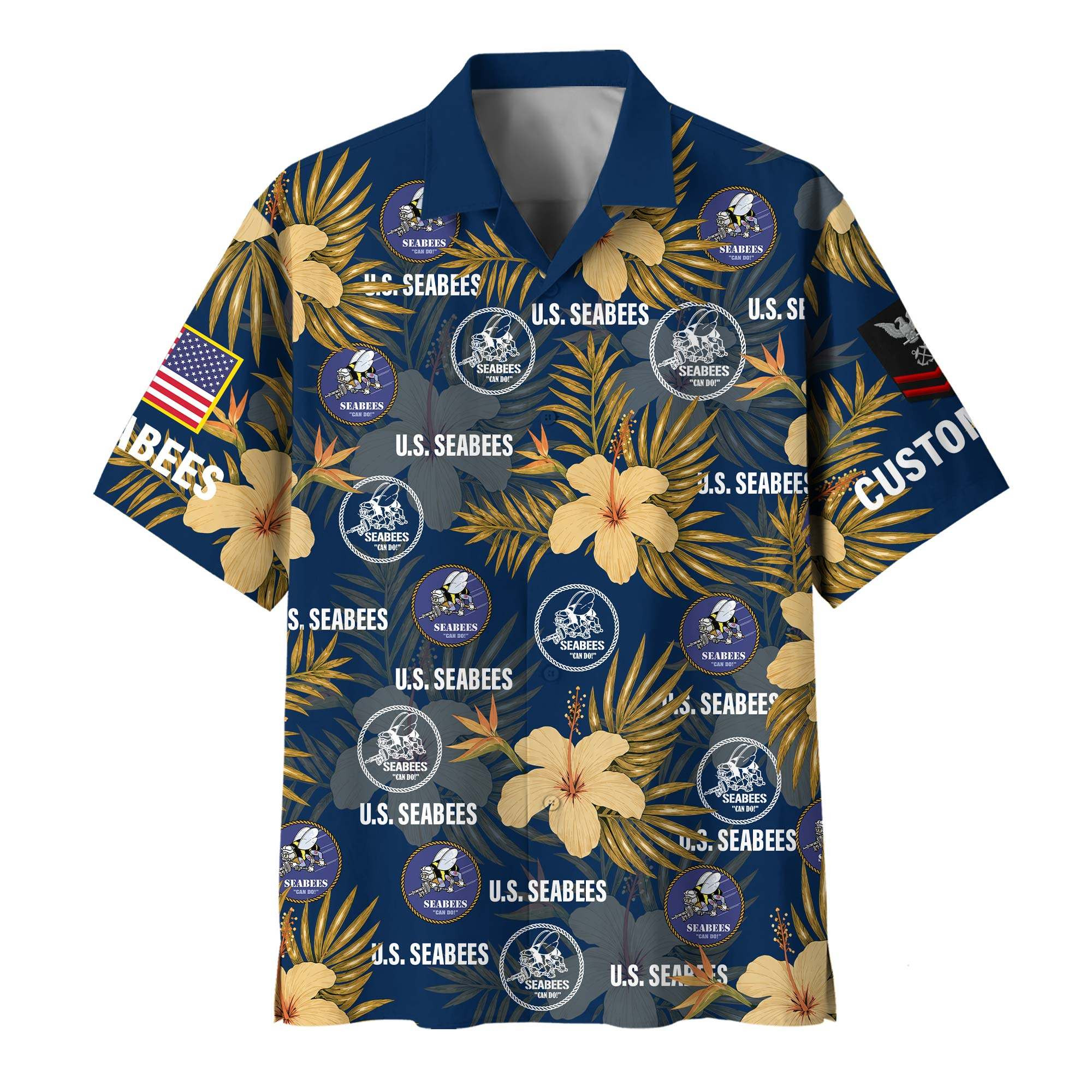 Premium Custom US Seabees Hawaiian Shirt VPVC408399, Gifts For Seabees Veteran, Gifts For Veterans Day