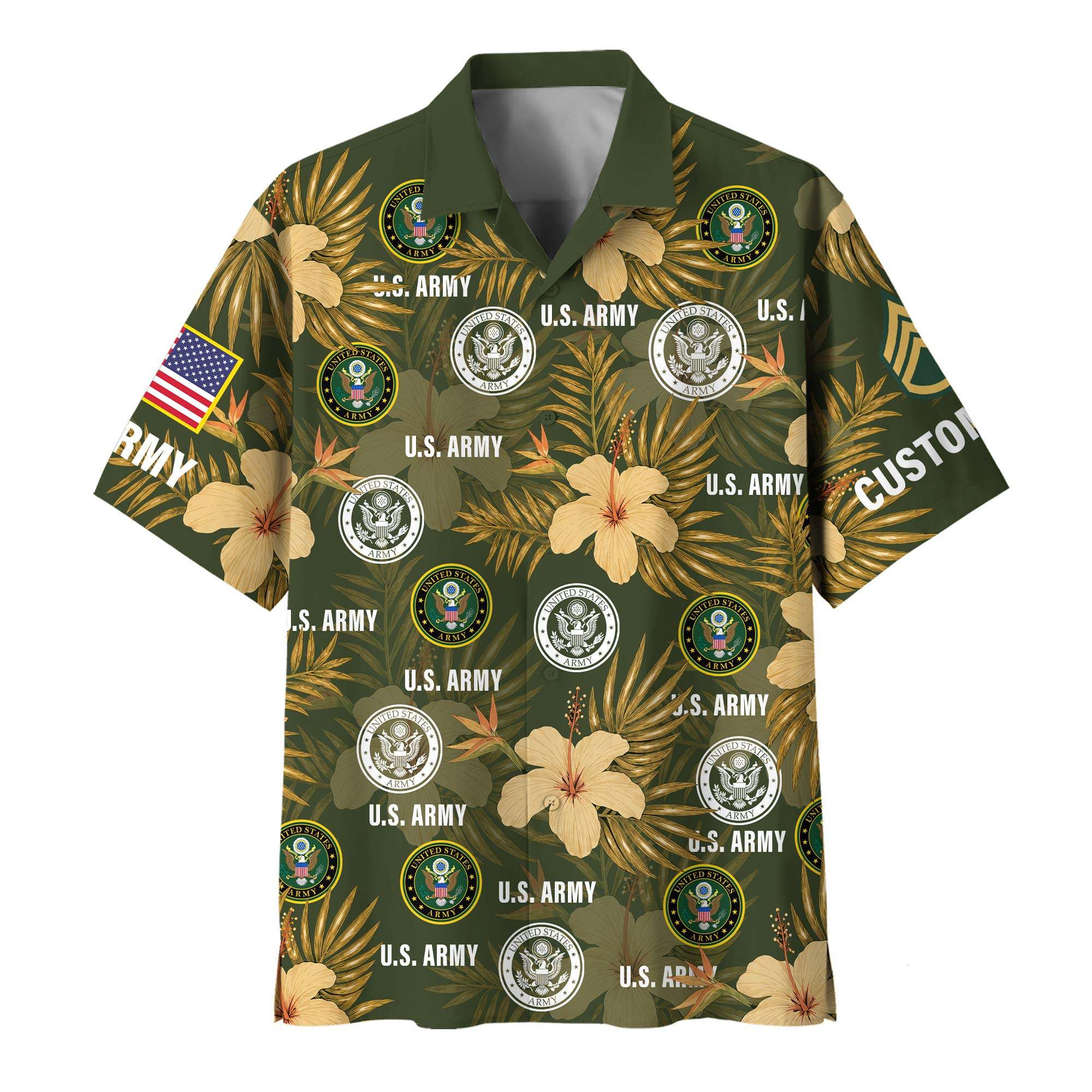 Premium Custom US Army Hawaiian Shirt VPVC400031, Gifts For Army Veteran, Gifts For Veterans Day