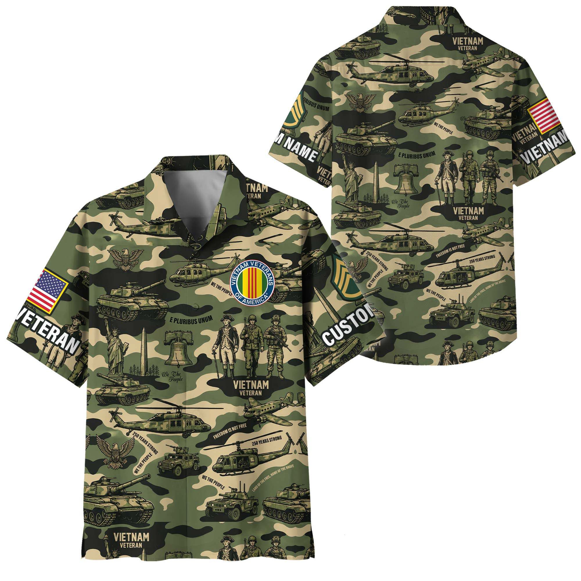 Premium Custom Vietnam Veteran Hawaiian Shirt VPVC408406, Gifts For Vietnam Veteran, Gifts For Veterans Day