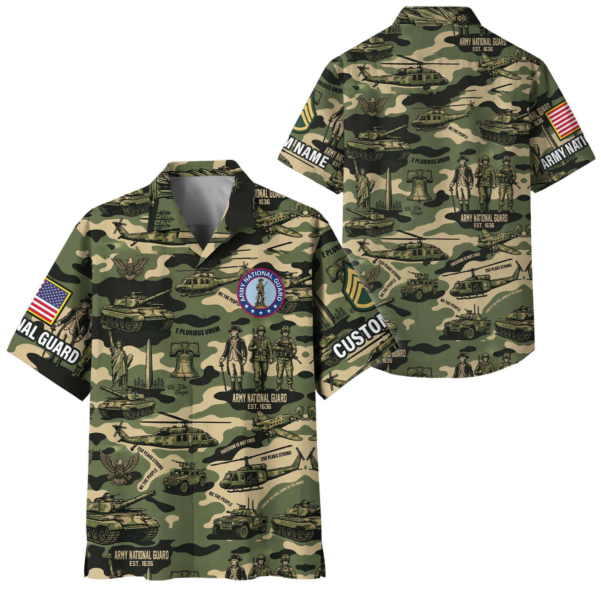 Premium Custom Army National Guard Hawaiian Shirt VPVC408408, Gifts For Army National Guard Veteran, Gifts For Veterans Day