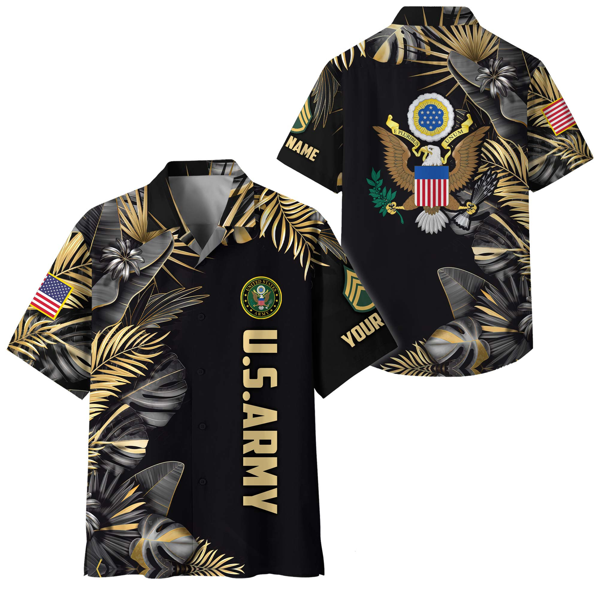 Premium Custom US Army Hawaiian Shirt VPVC408421, Gifts For Army Veteran, Gifts For Veterans Day