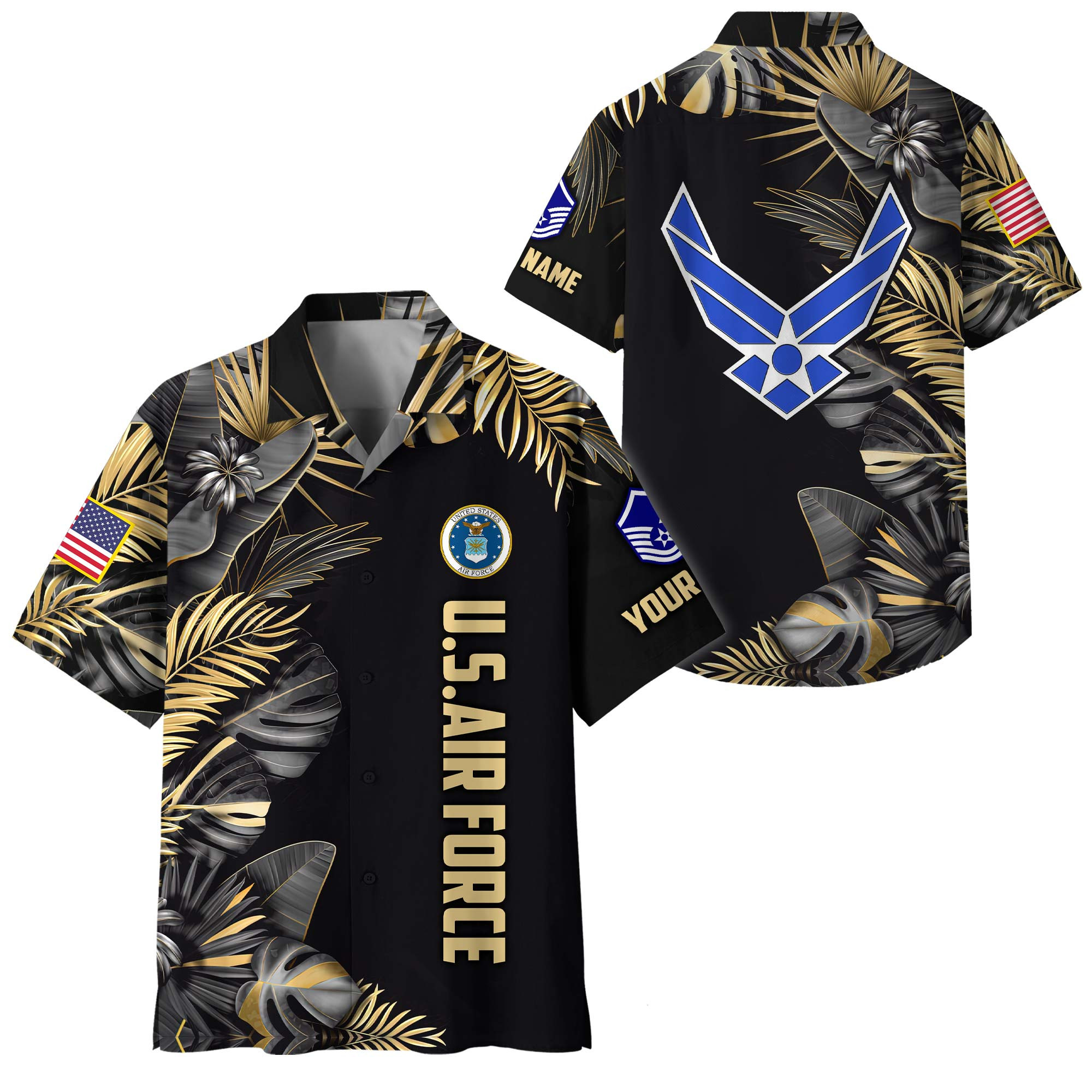 Premium Custom USAF Hawaiian Shirt VPVC408424, Gifts For Air Force Veteran, Gifts For Veterans Day