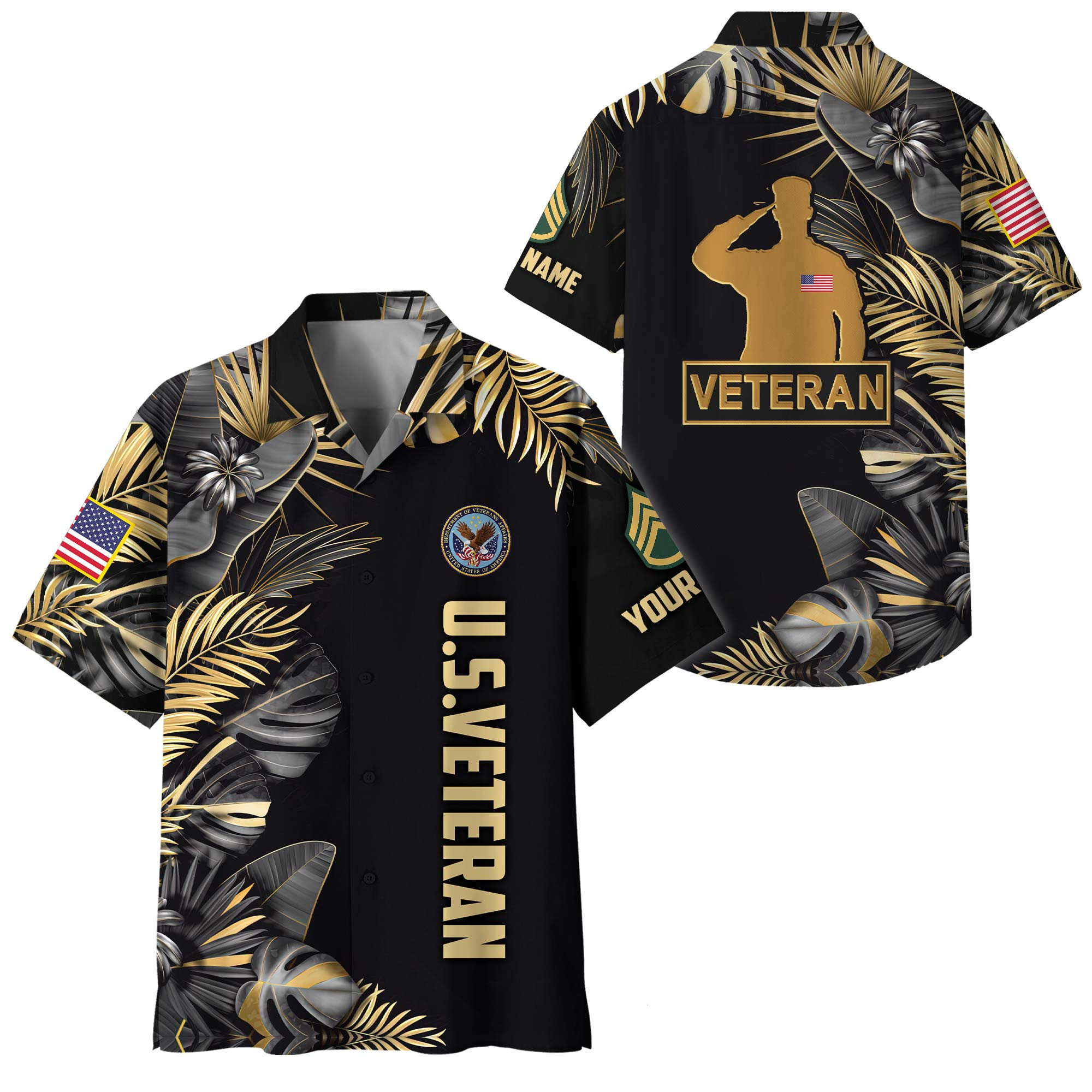 Premium Custom US Veteran Hawaiian Shirt VPVC408427, Gifts For US Veteran, Gifts For Veterans Day