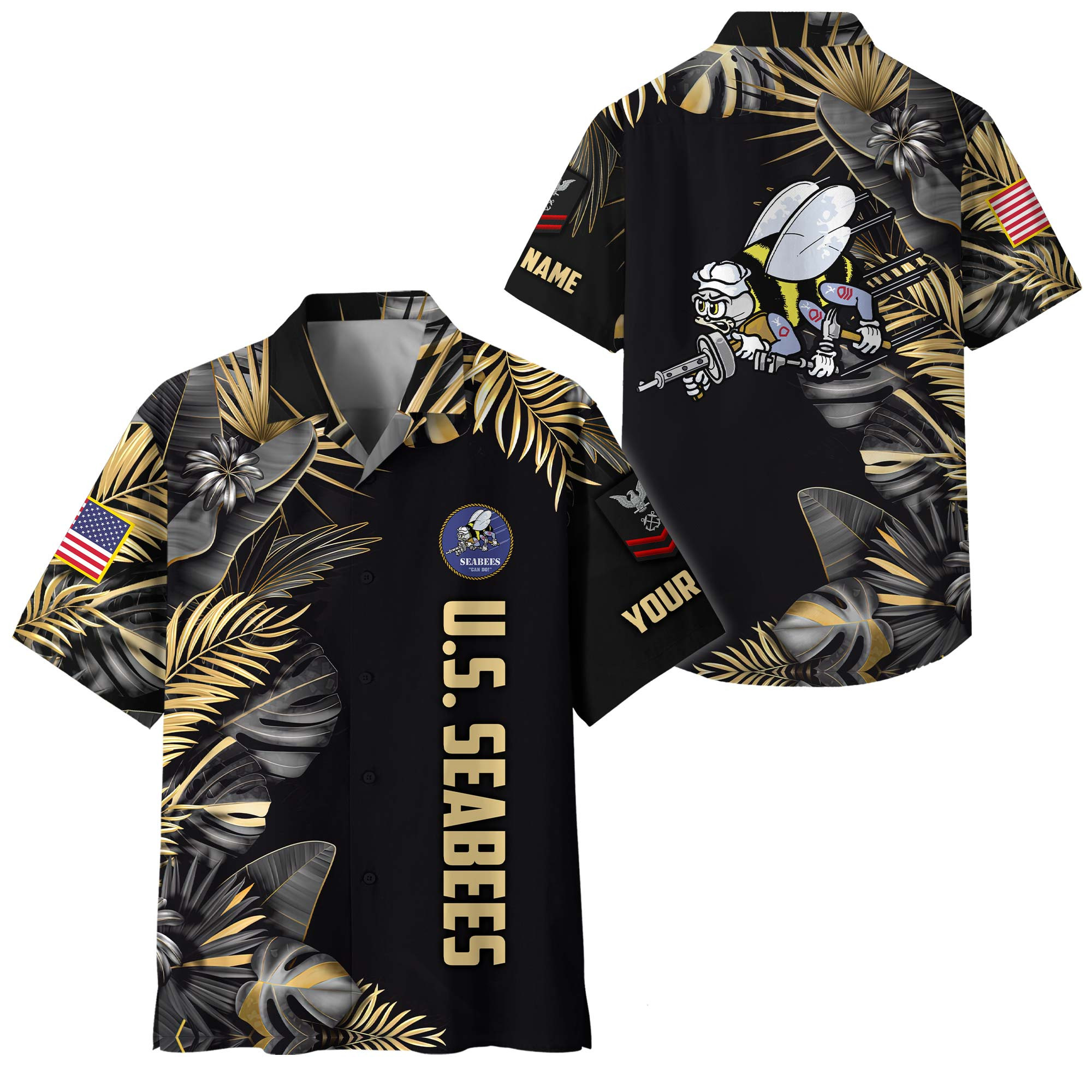 Premium Custom US Seabees Hawaiian Shirt VPVC408429, Gifts For Seabees Veteran, Gifts For Veterans Day