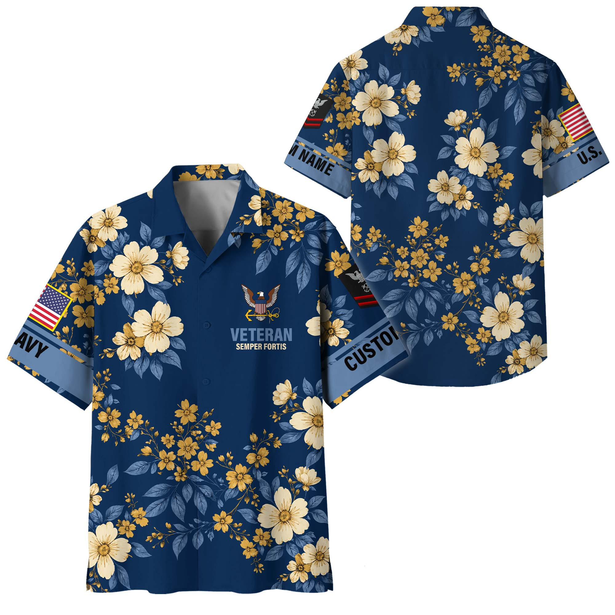 Premium Custom US Navy Hawaiian Shirt VPVC408432, Gifts For Navy Veteran, Gifts For Veterans Day