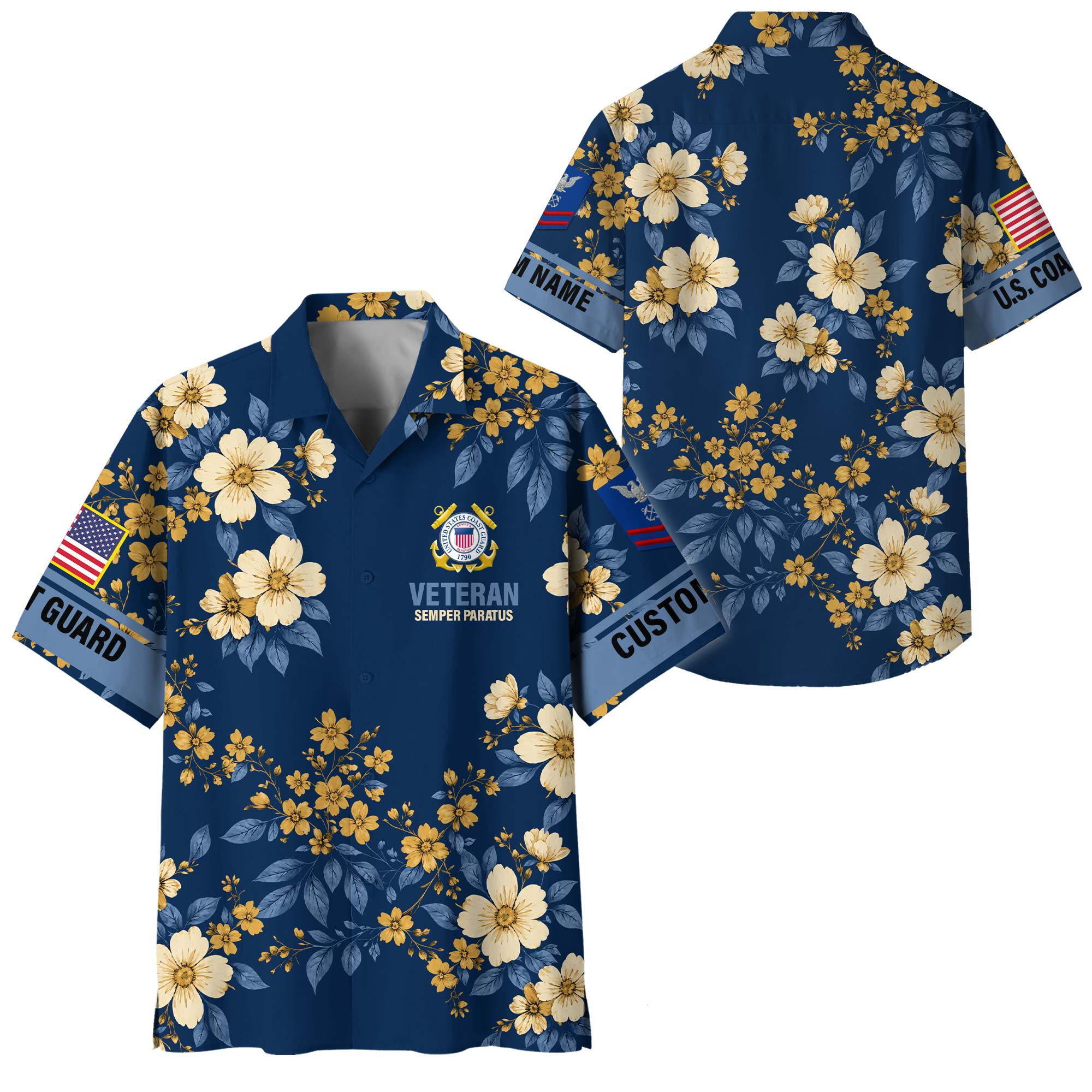 Premium Custom USCG Hawaiian Shirt VPVC408435, Gifts For Coast Guard Veteran, Gifts For Veterans Day
