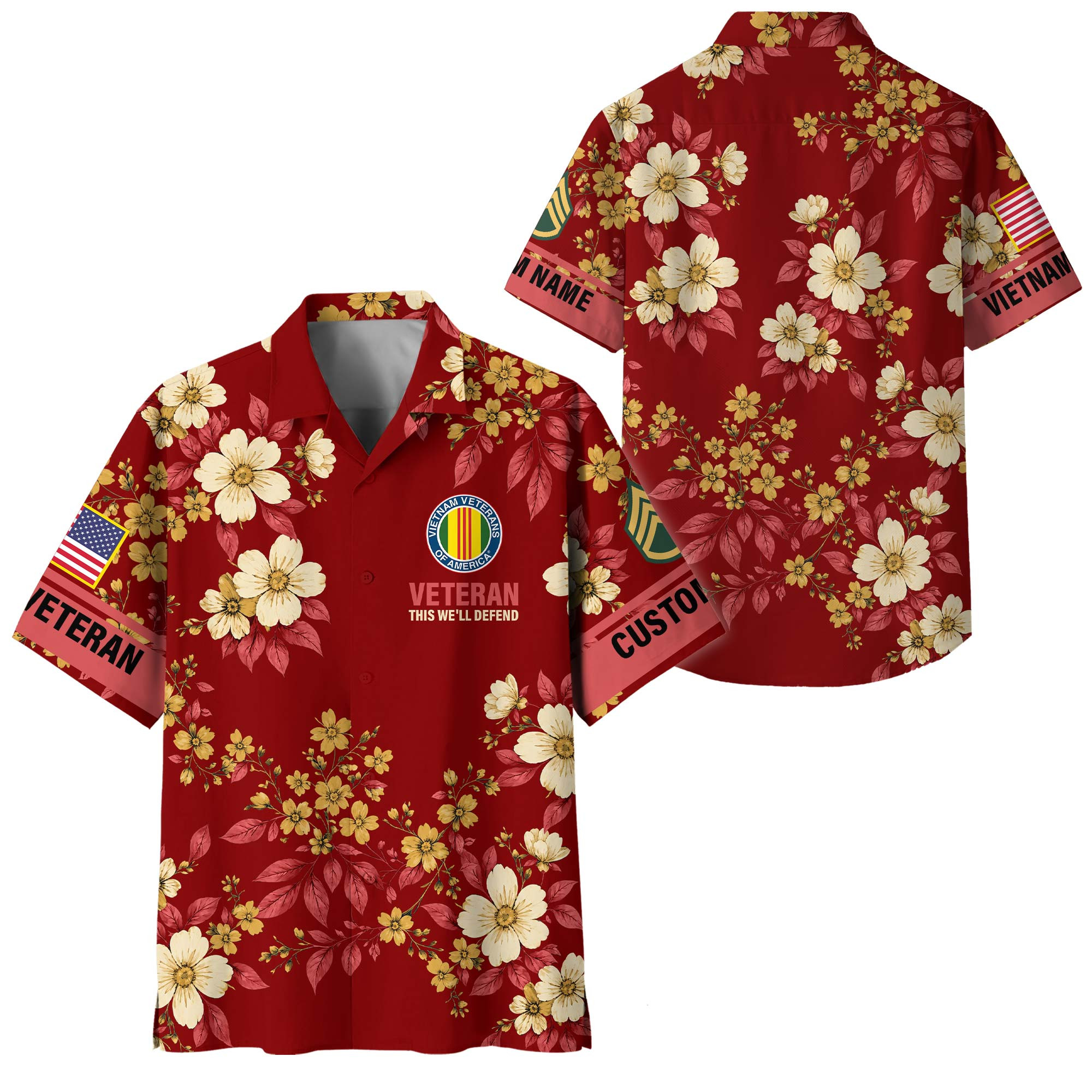 Premium Custom Vietnam Veteran Hawaiian Shirt VPVC408436, Gifts For Vietnam Veteran, Gifts For Veterans Day