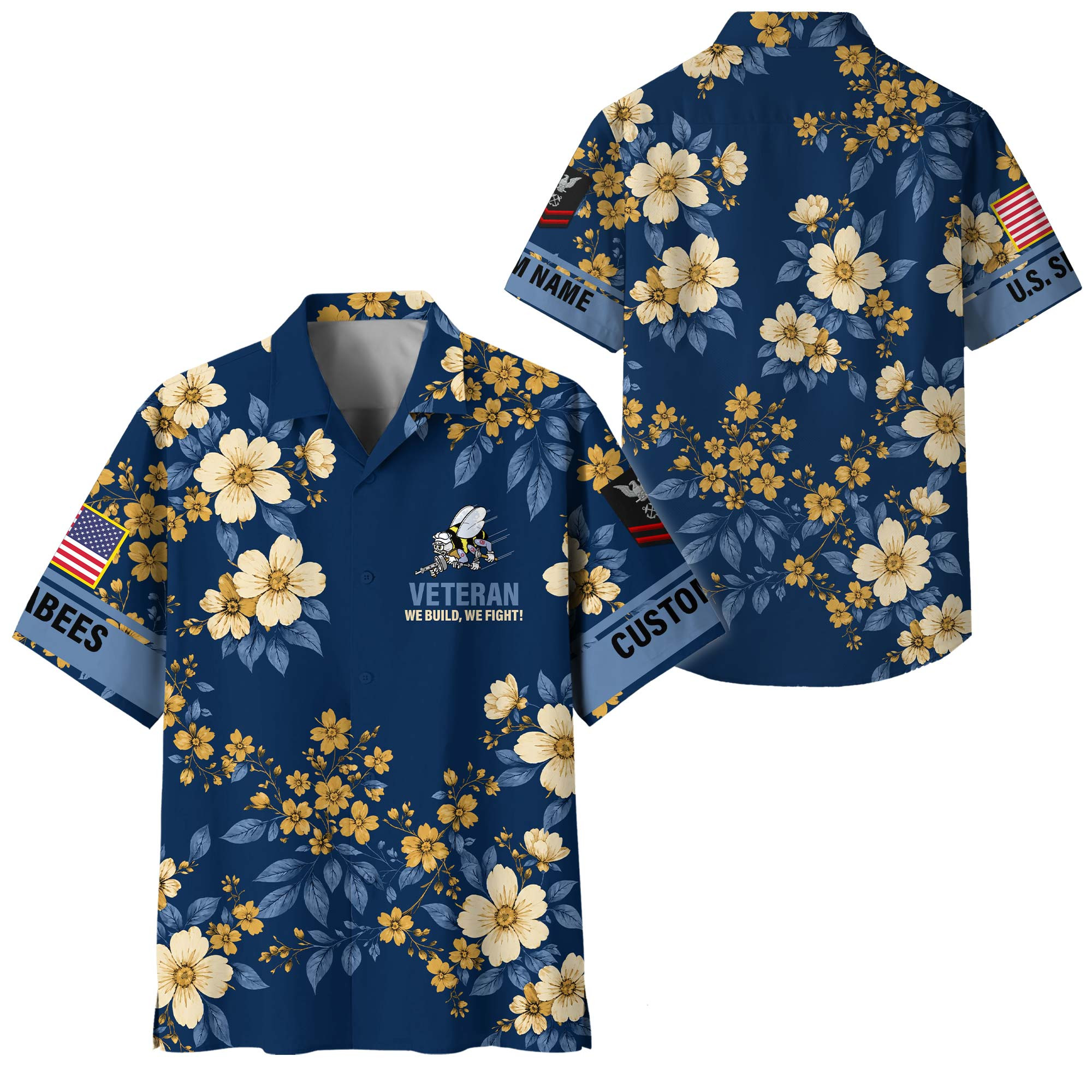 Premium Custom US Seabees Hawaiian Shirt VPVC408439, Gifts For Seabees Veteran, Gifts For Veterans Day