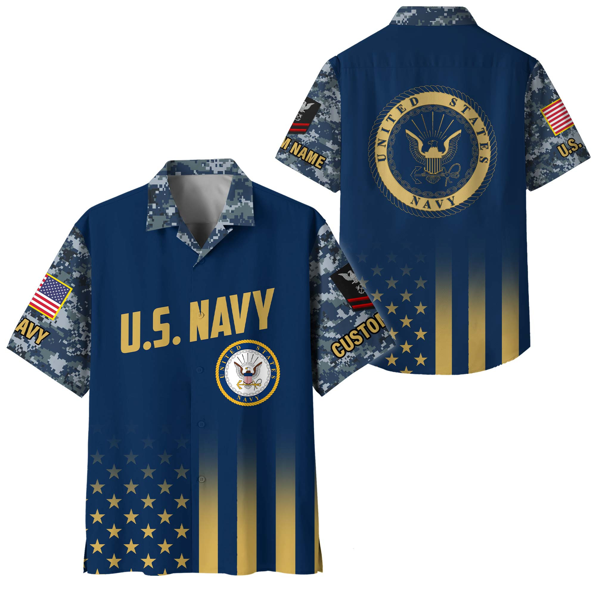 Premium Custom US Navy Hawaiian Shirt VPVC408462, Gifts For Navy Veteran, Gifts For Veterans Day