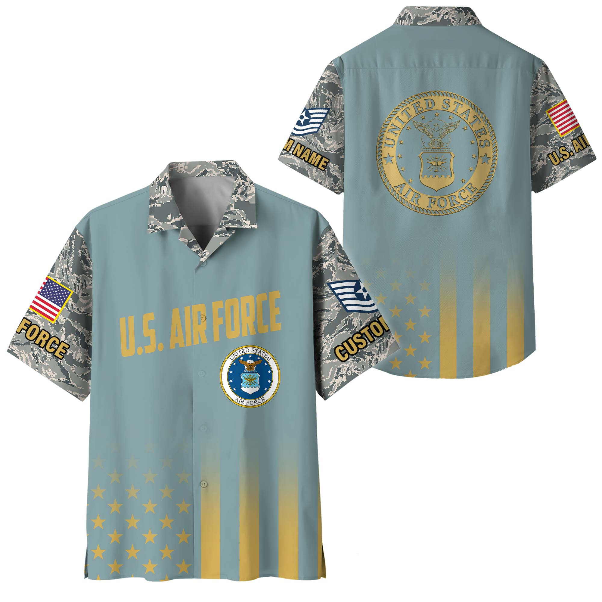 Premium Custom USAF Hawaiian Shirt VPVC408464, Gifts For Air Force Veteran, Gifts For Veterans Day