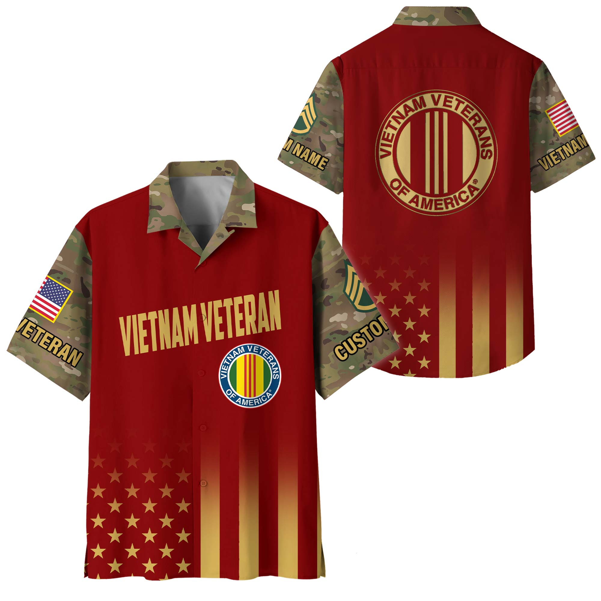 Premium Custom Vietnam Veteran Hawaiian Shirt VPVC408466, Gifts For Vietnam Veteran, Gifts For Veterans Day