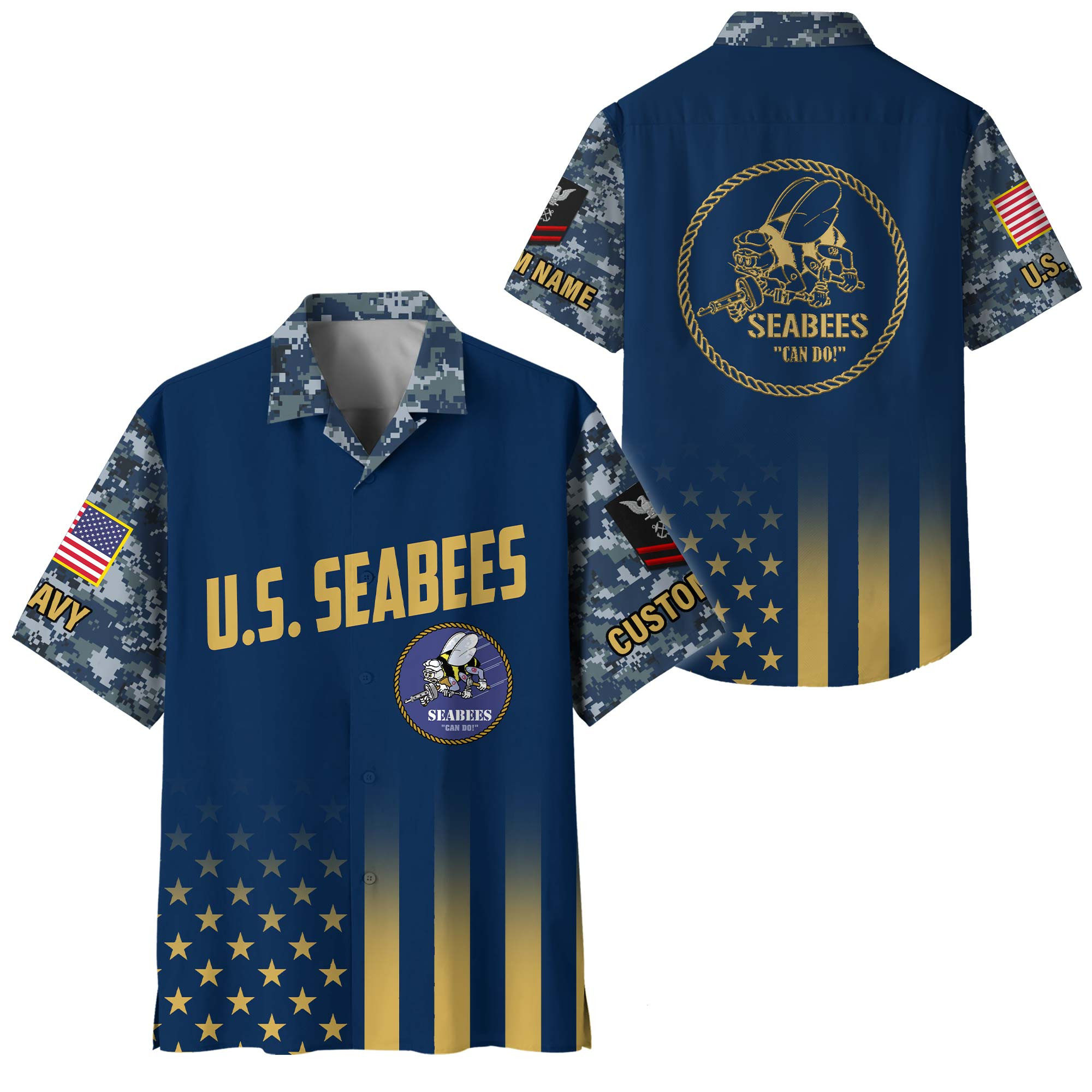Premium Custom US Seabees Hawaiian Shirt VPVC408469, Gifts For Seabees Veteran, Gifts For Veterans Day